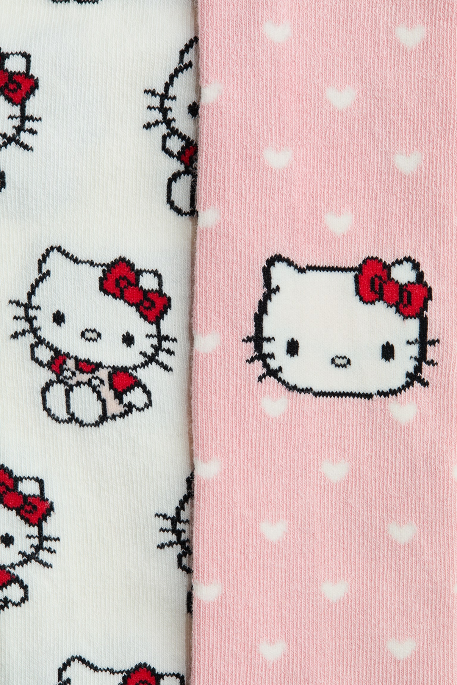 2-pack jacquard-knit tights - Light pink/Hello Kitty/White/Minnie Mouse/Light blue/Lilo & Stitch/Red/Hello Kitty - 2