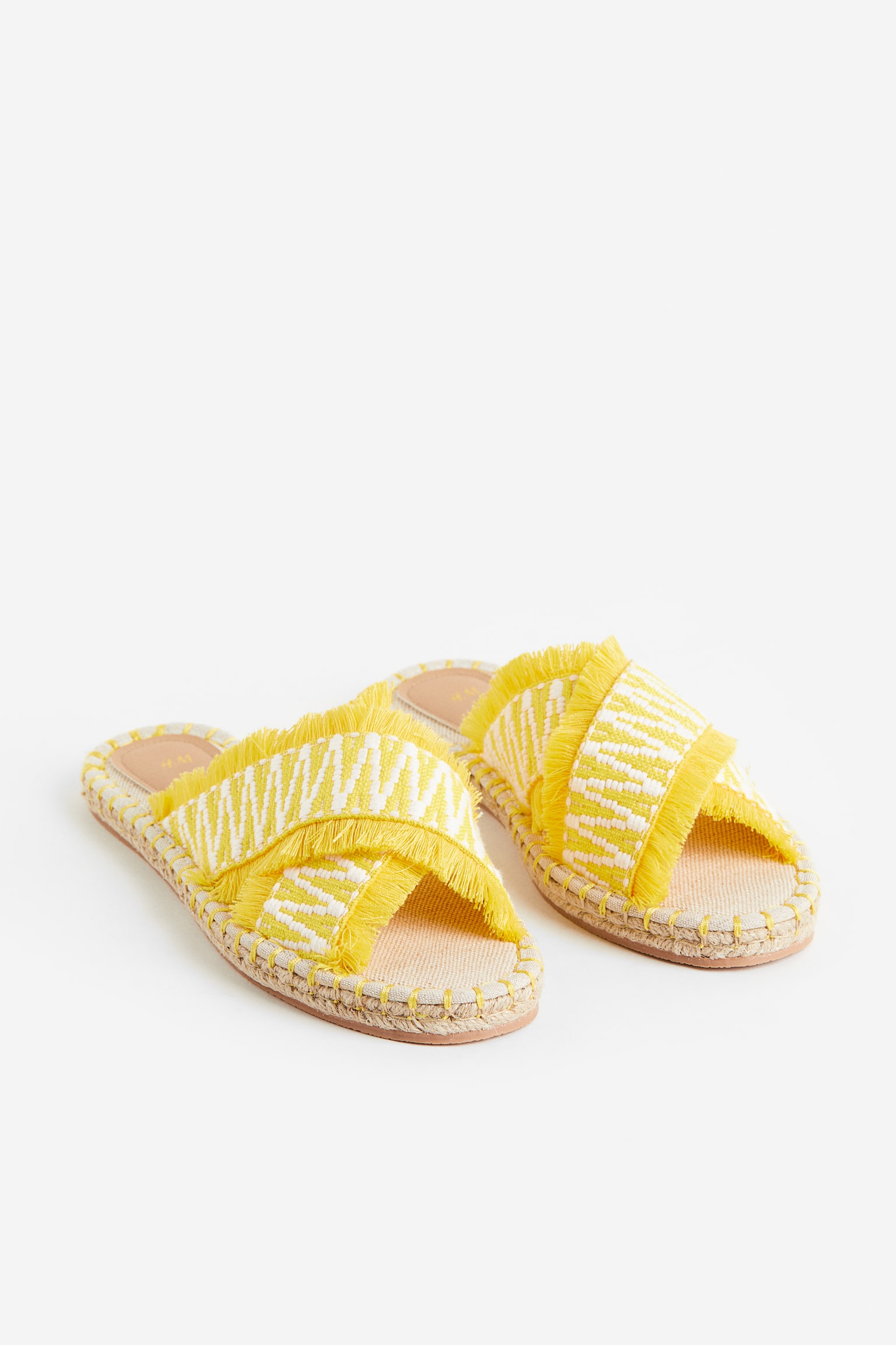 Espadrille slides - Yellow/Patterned - 3