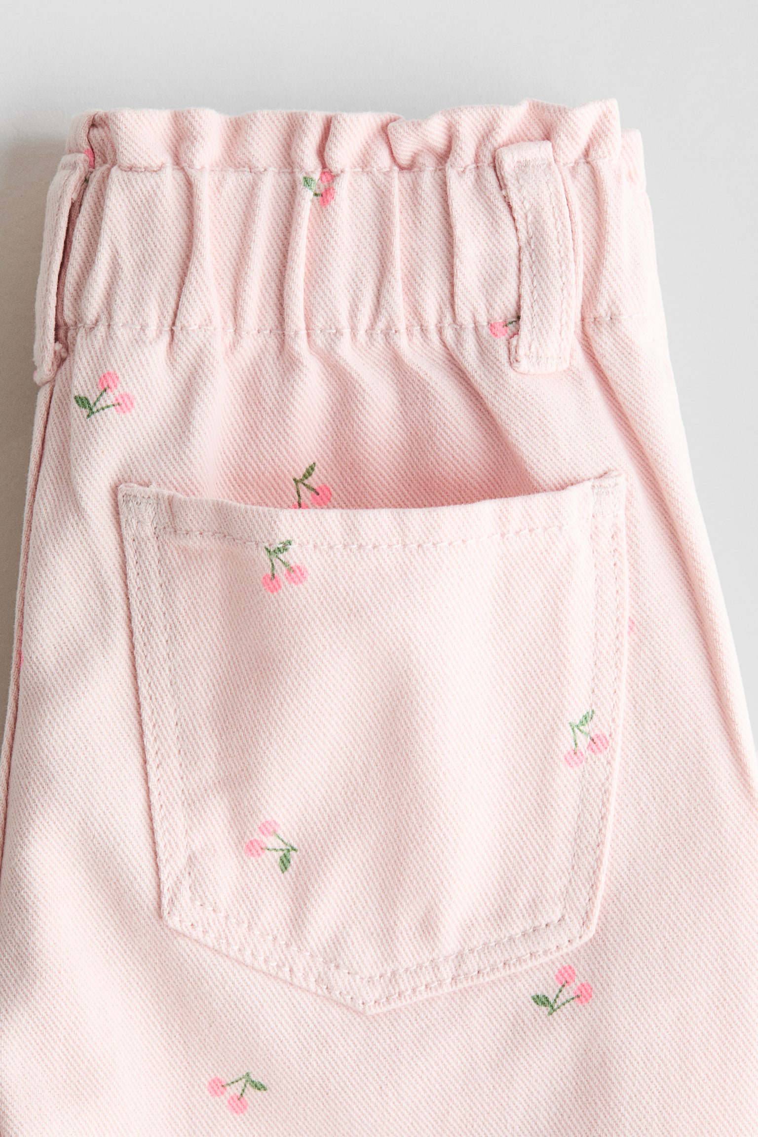 Jeans paper bag Wide Leg - Roz-deschis/cireșe/Alb/flori/Alb/flori albastre/Albastru-denim/Albastru-denim deschis/Roz-deschis/Roz-deschis/Albastru-denim/Bej-deschis/flori/Gri-denim/Albastru-denim/Bej-deschis/flori/Verde-kaki deschis - 3