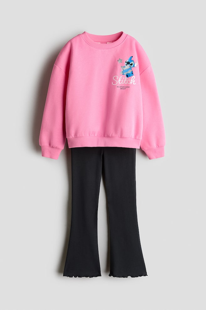 2-piece printed set - Pink/Lilo & Stitch/Dark grey/SmileyWorld®/Lilac/Gabby's Dollhouse/Cream/Minnie Mouse - 1