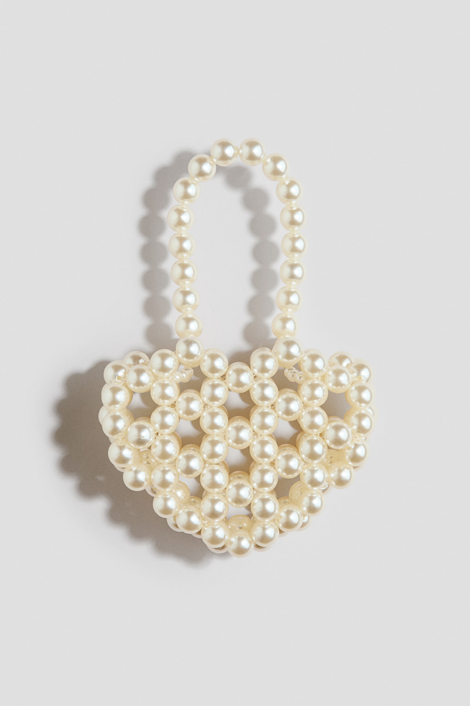 Heart-shaped handbag - Cream