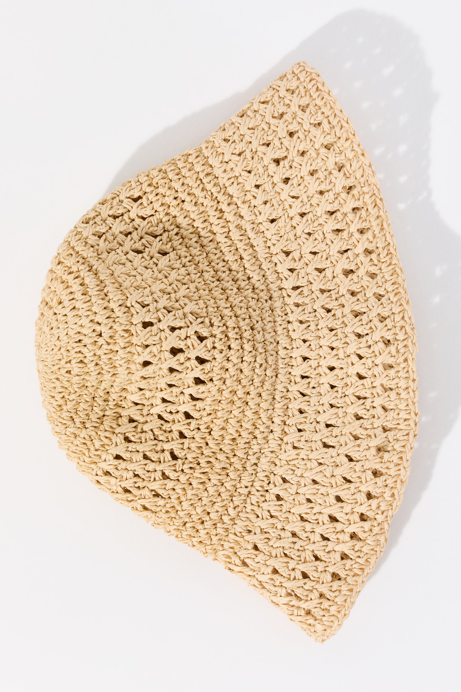 Handmade straw bucket hat - Beige - 1