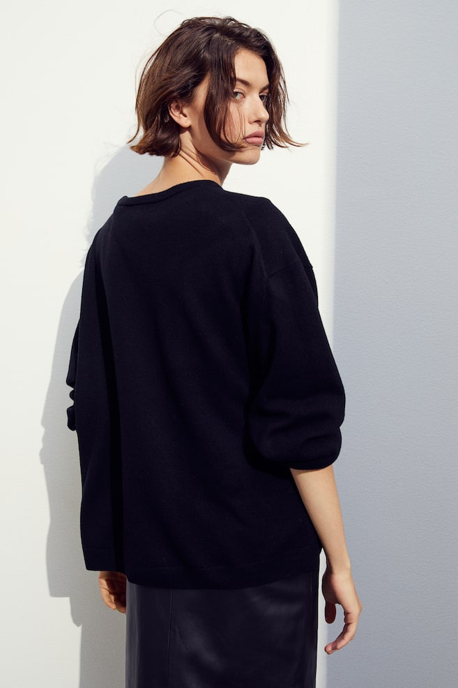 Fine-knit cashmere jumper - Black/Blue/Nearly black/Greige/dc/dc/dc - 3