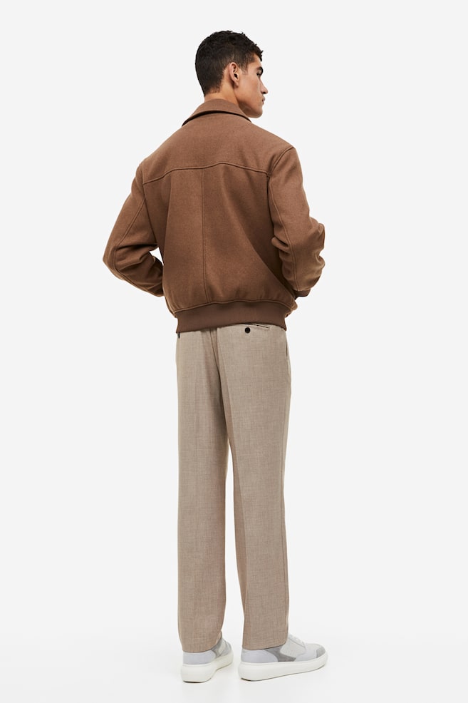 Regular Fit Tailored twill trousers - Beige/Black/Dark grey - 6