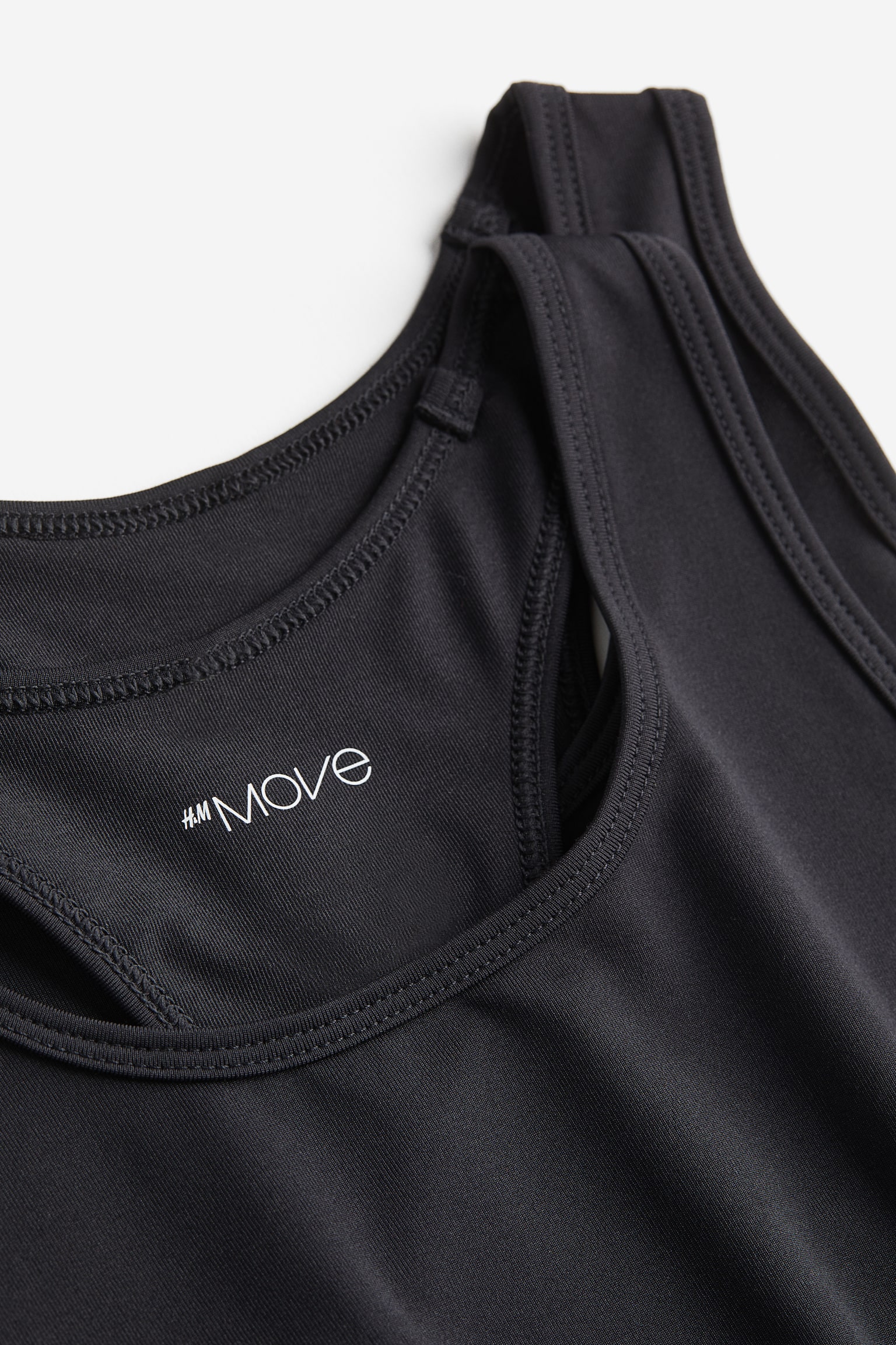 2-pack DryMove™ sports vest tops - Black/Pink/Black/Light blue/White - 3