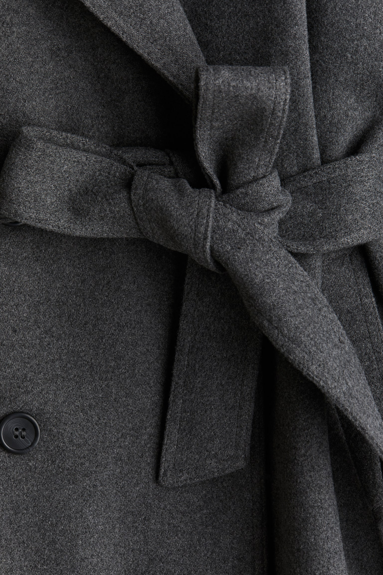 Short felted pea coat - Dark grey marl - 6