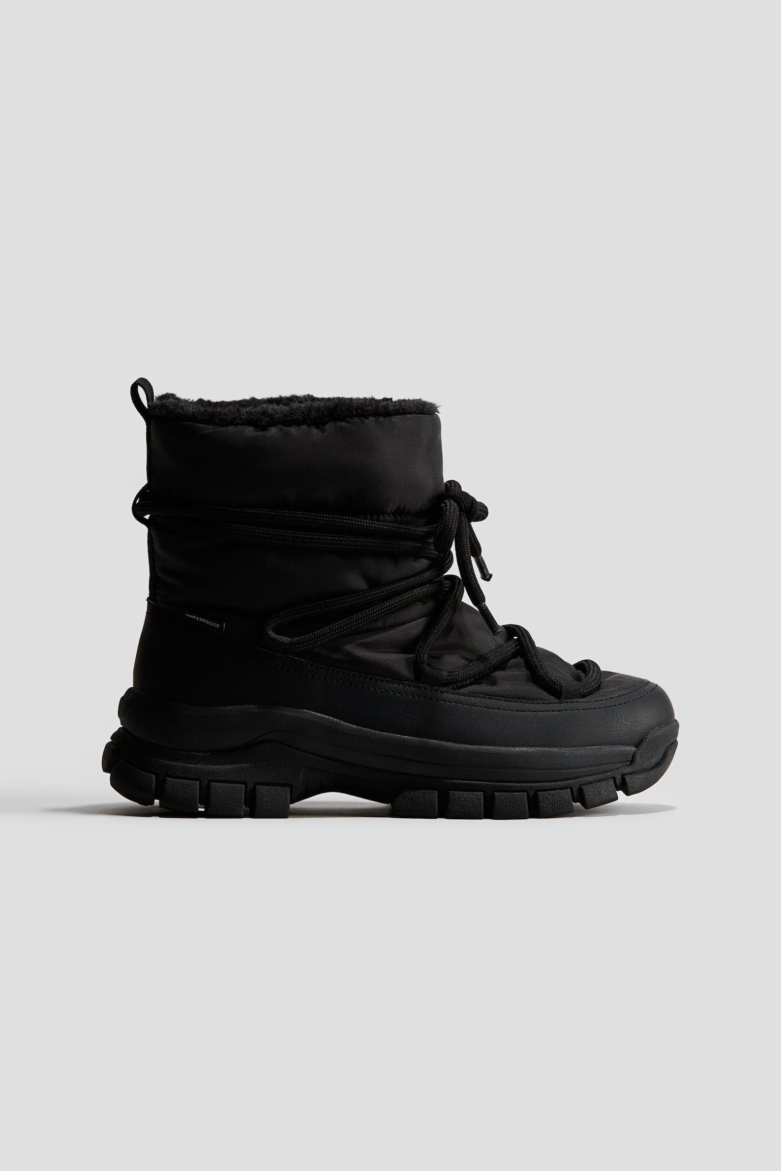 Warm-lined waterproof snow boots - Black - 1