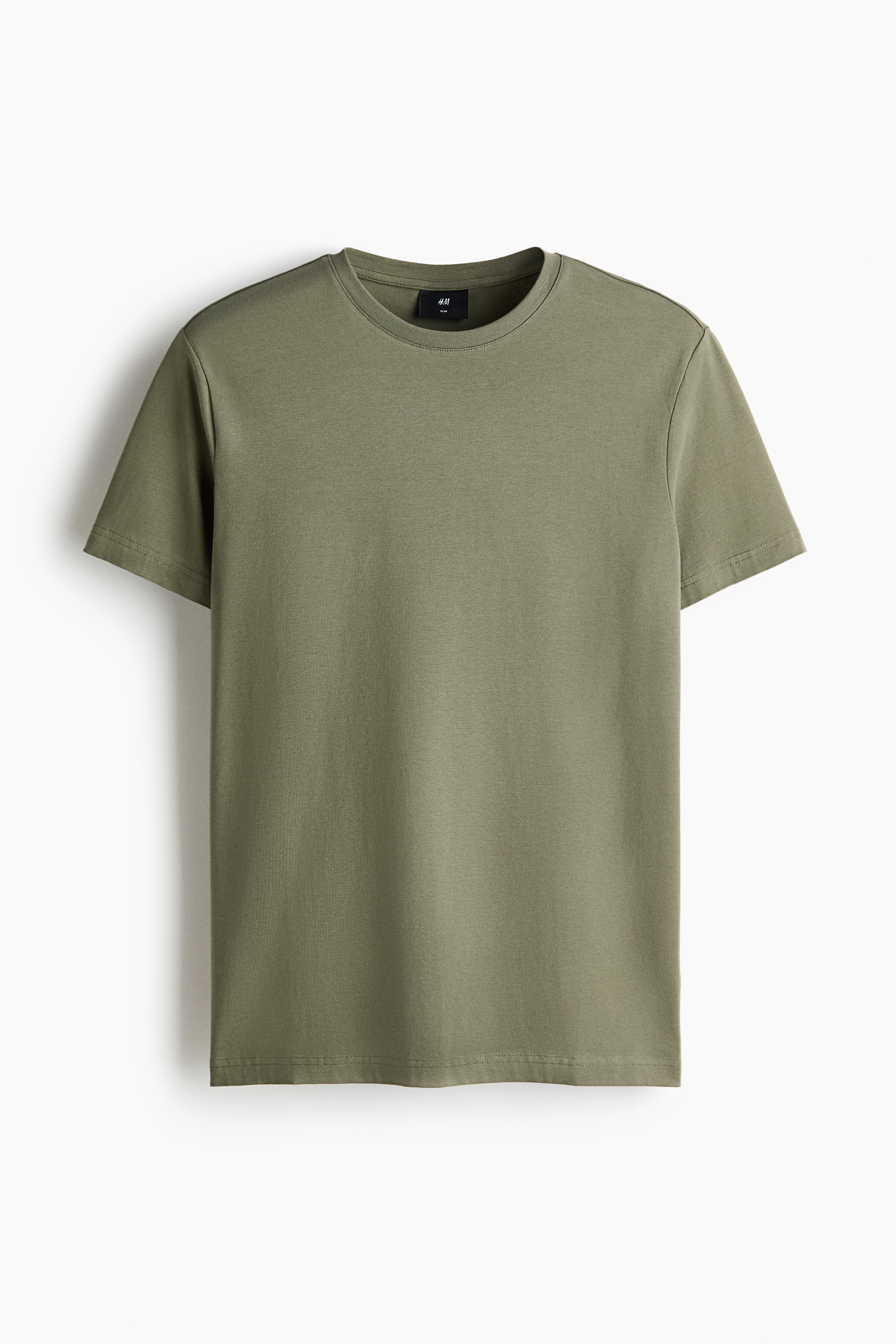 Slim Fit T-shirt - Khaki green/Black/White/Navy blue/Forest green/Purple/Dark brown/Navy blue