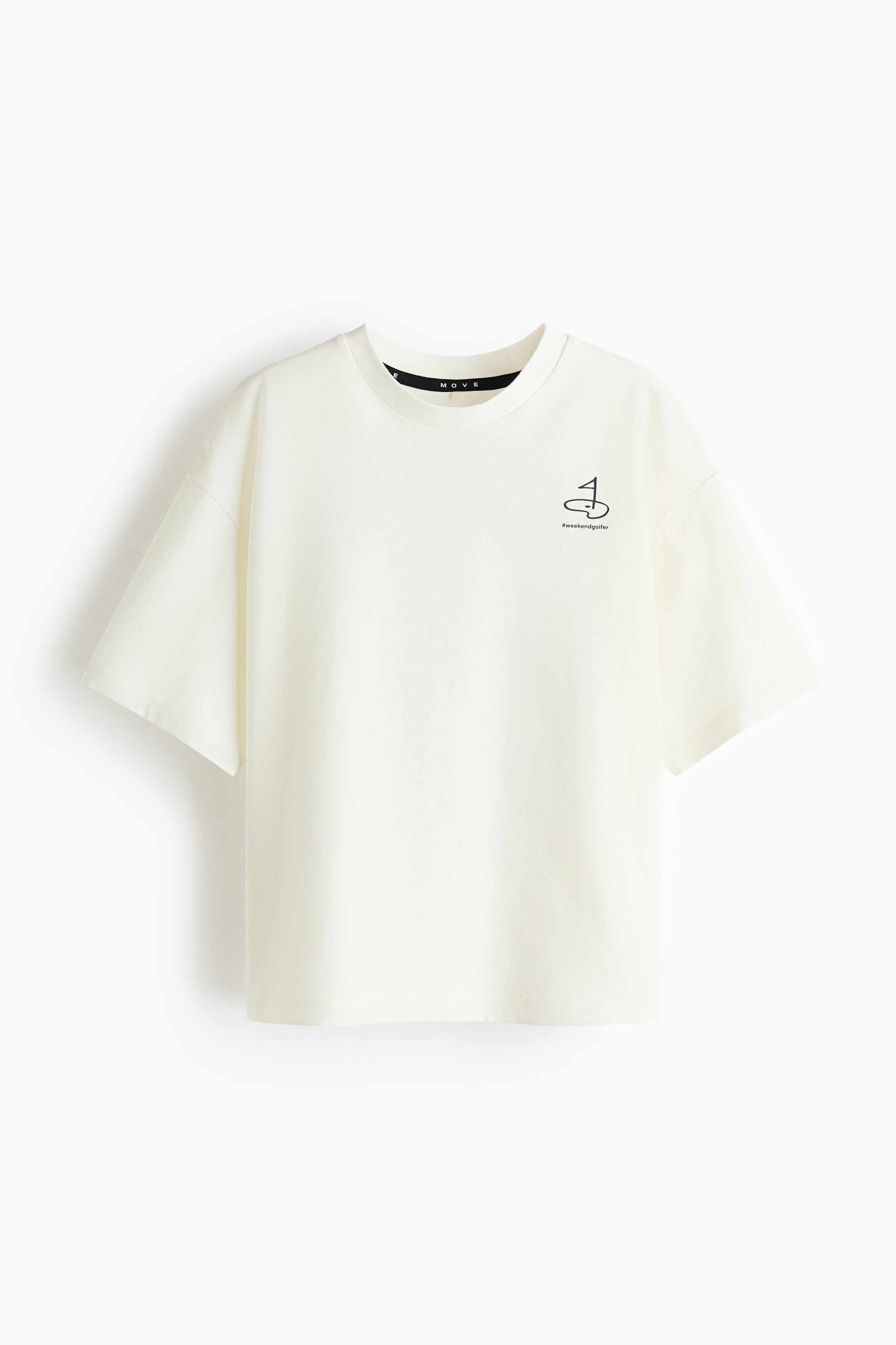 Relaxed-Fit Boxy Sports T-Shirt with DryMove™ - Cream/Weekend Golfer