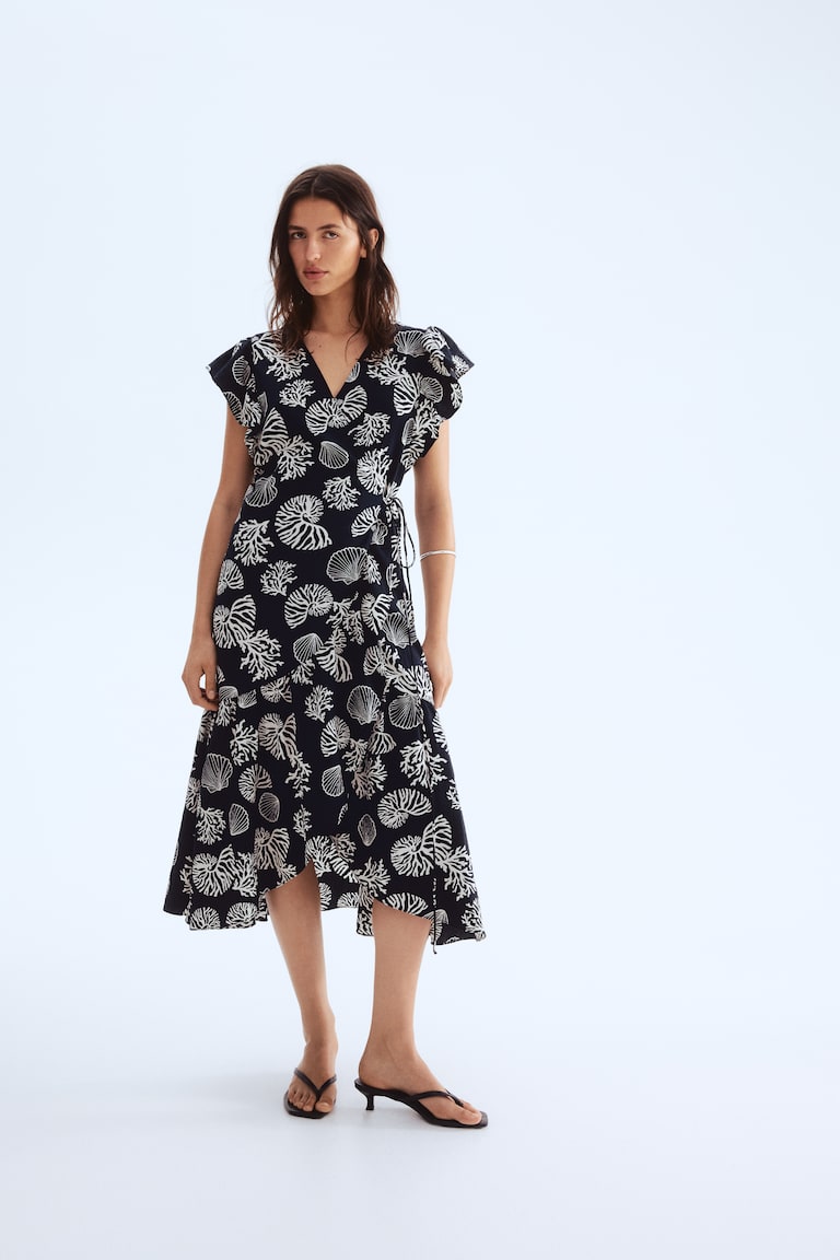 Vestido Cruzado Hm Rebajas Vestidos H&M Vestido En Tejido Jacquard