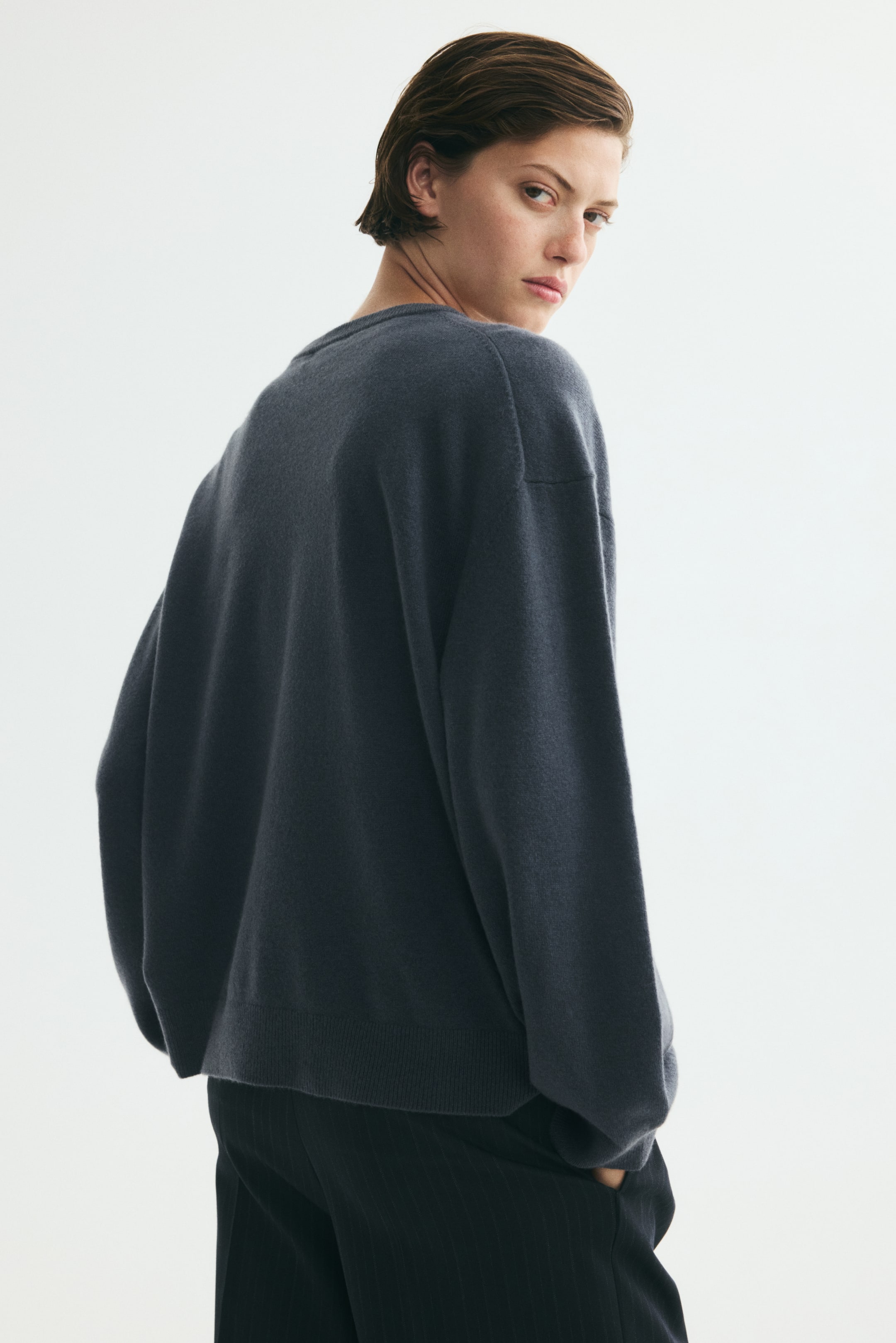 Chandail en tricot fin de laine cachemire