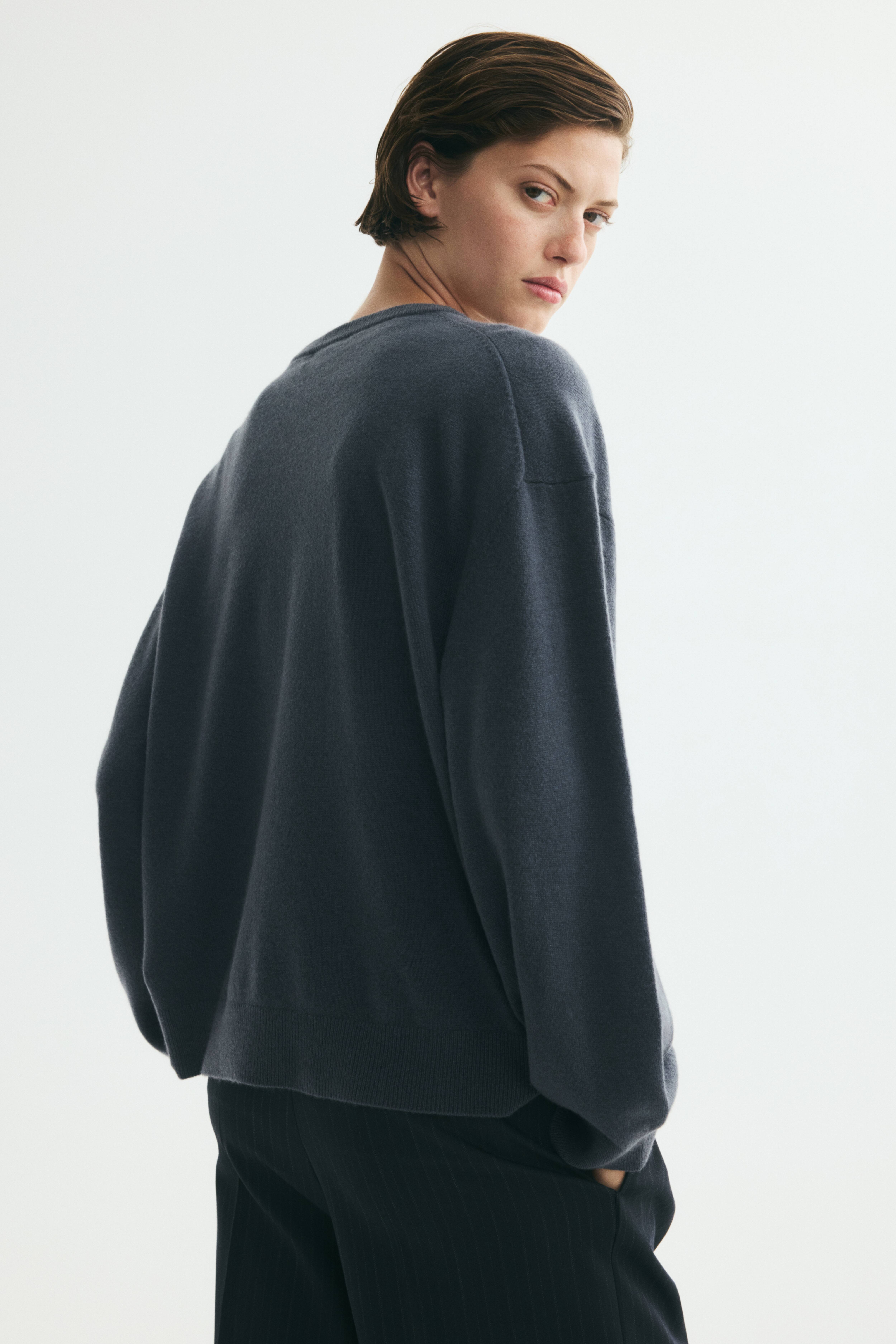 Chandail en tricot fin de laine cachemire