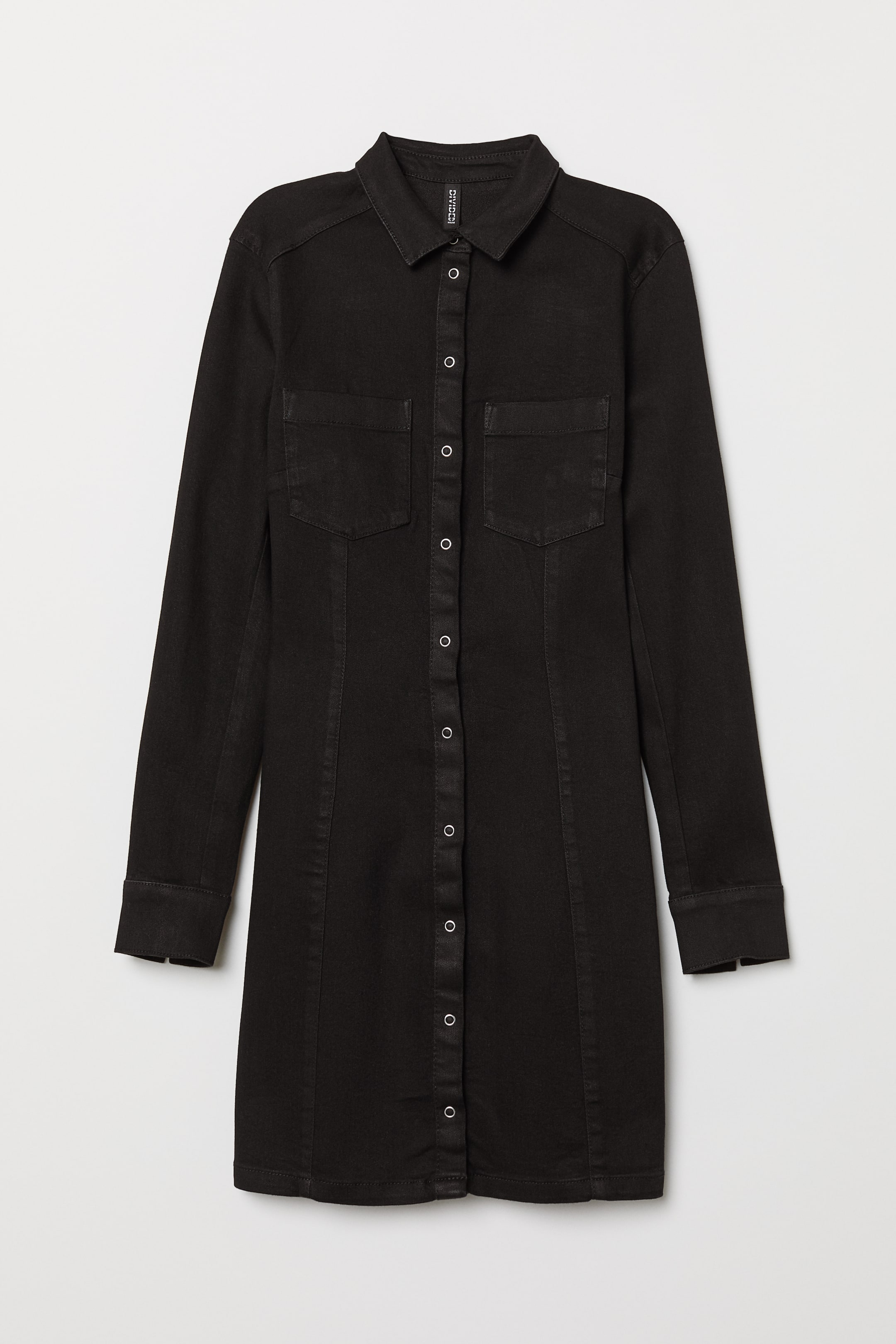 Agrandir l'image: Robe chemise ajustée - Noir - FEMME | H&M FR 1