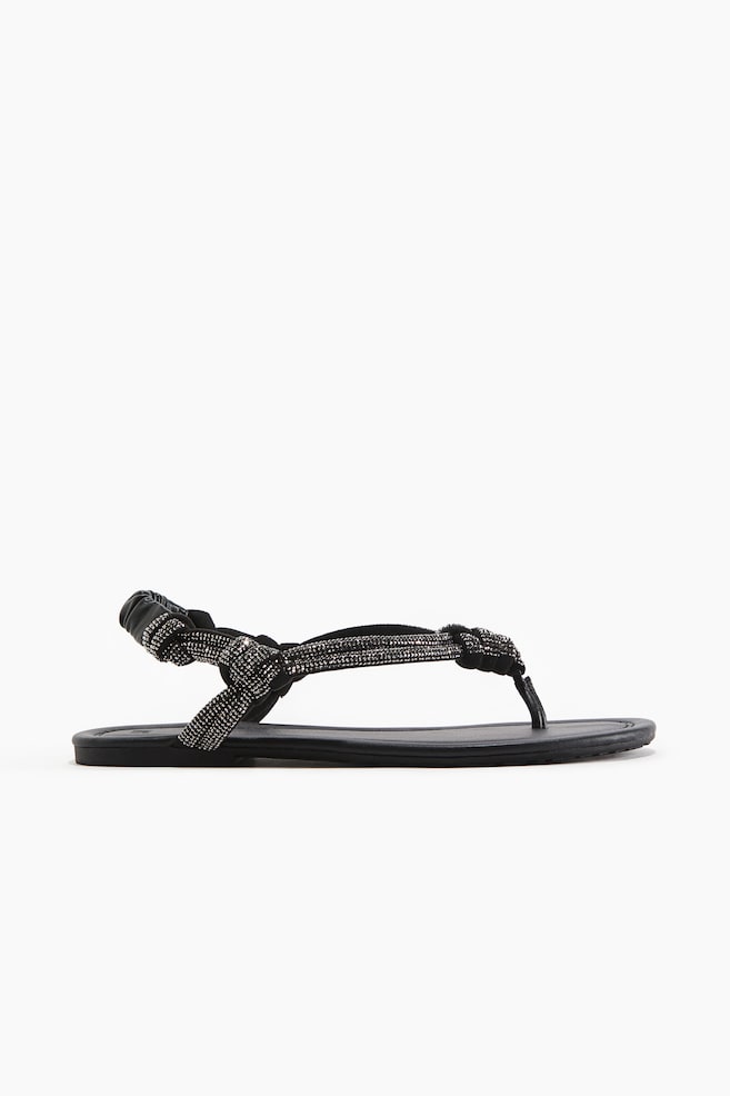 Sandales à strass - Noir - 1