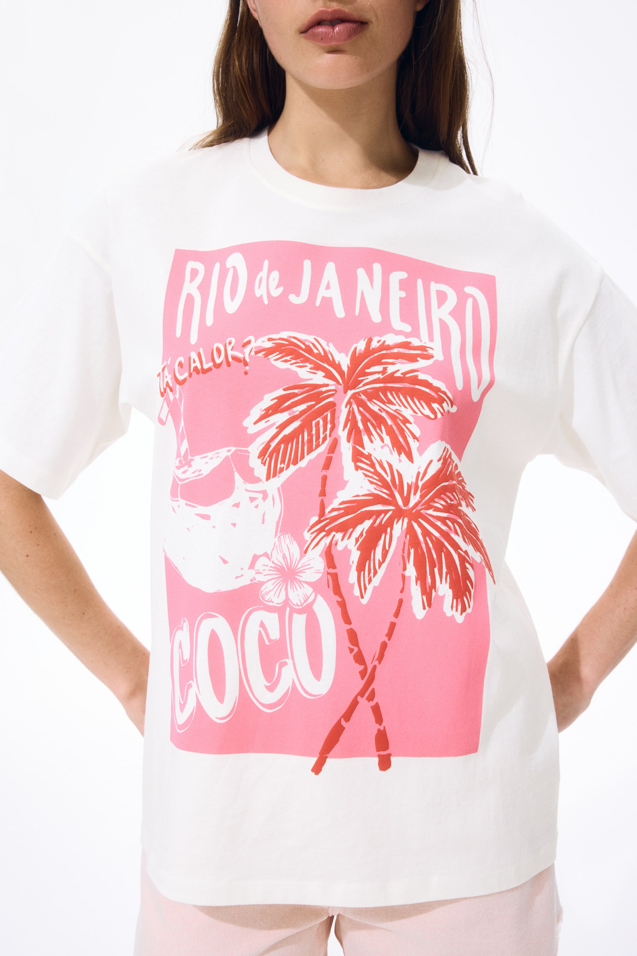 Oversized T-Shirt with Printed Motif