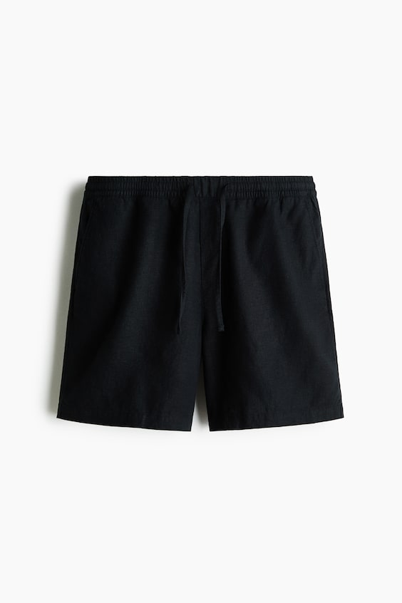 Мужские шорты H&M Relaxed-Fit Linen-Blend Shorts