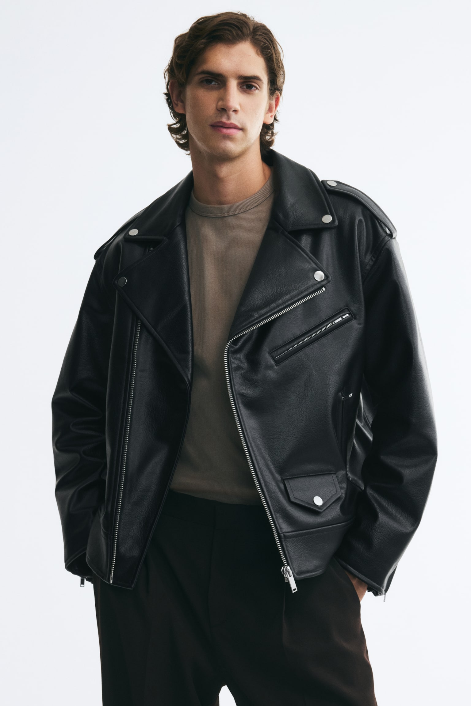 Biker jacket - Чорний - 1
