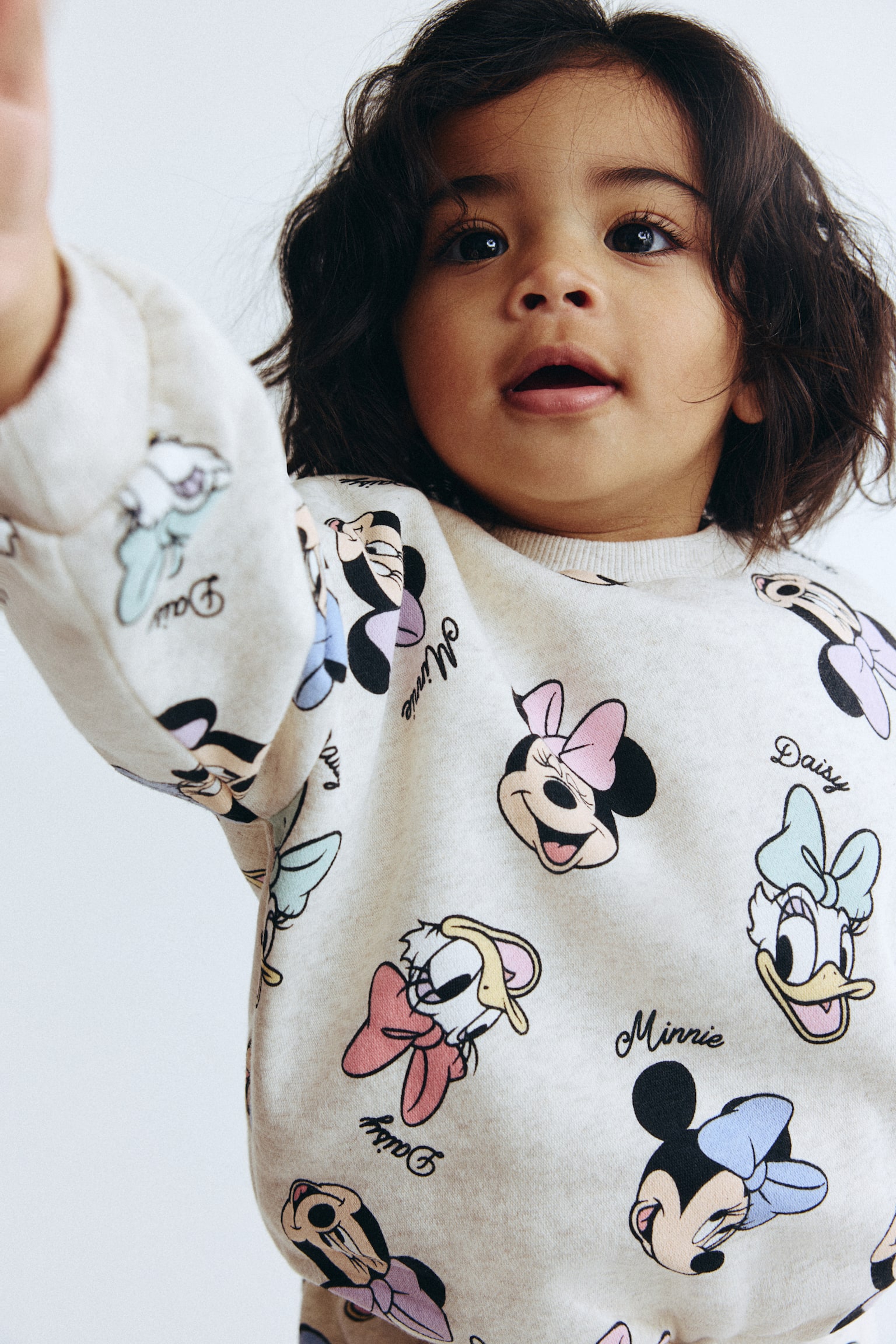 2-piece printed sweatshirt set - Light beige/Minnie Mouse - 4