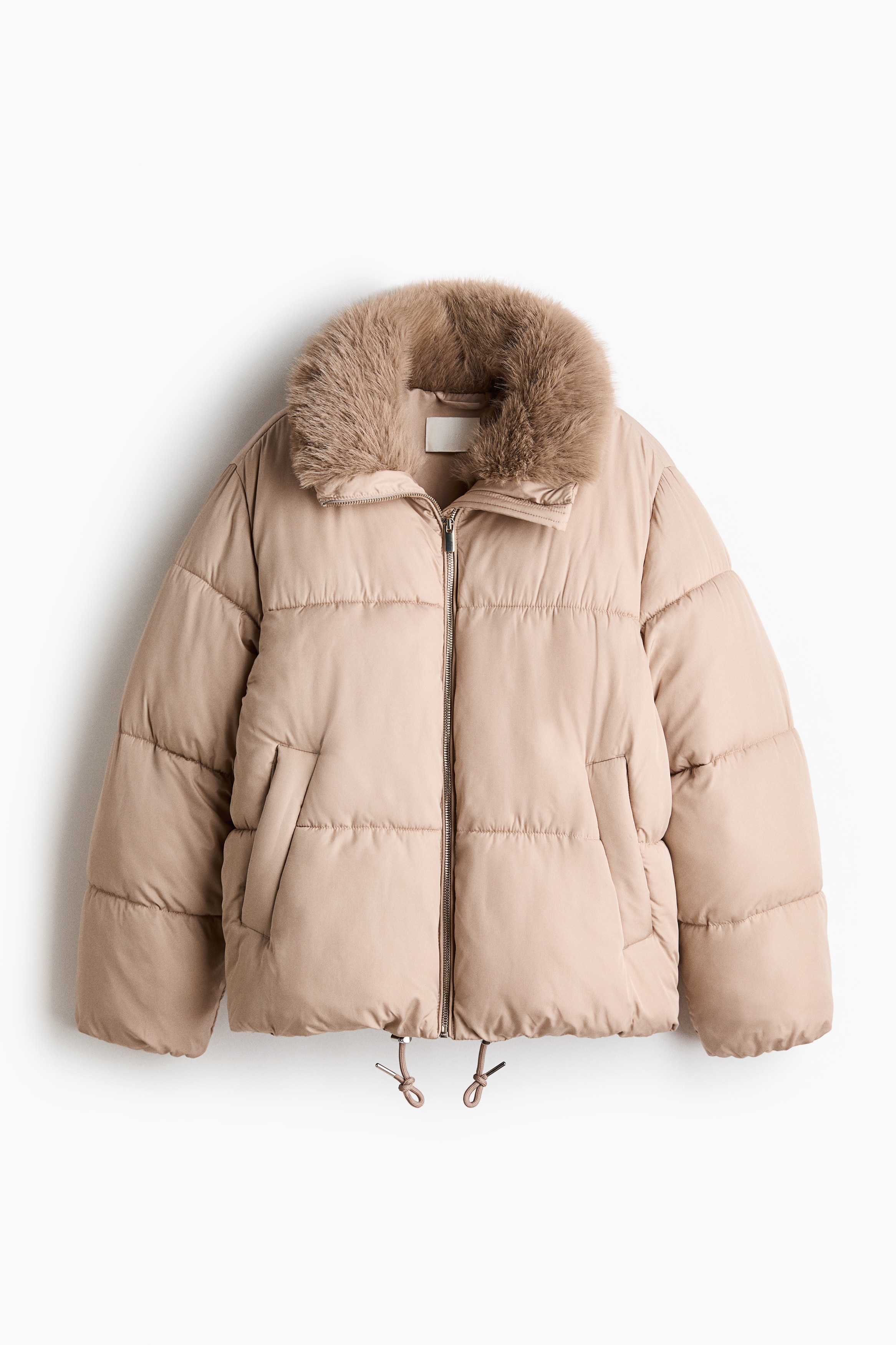 Oversized Puffer Jacket - Light taupe