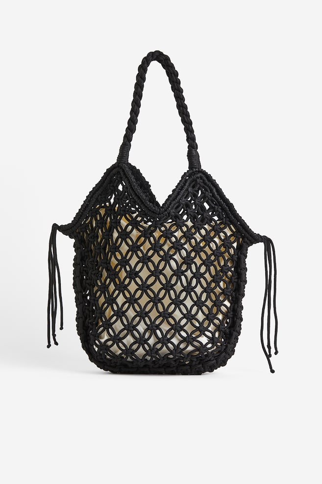 String pouch bag - Black - 1