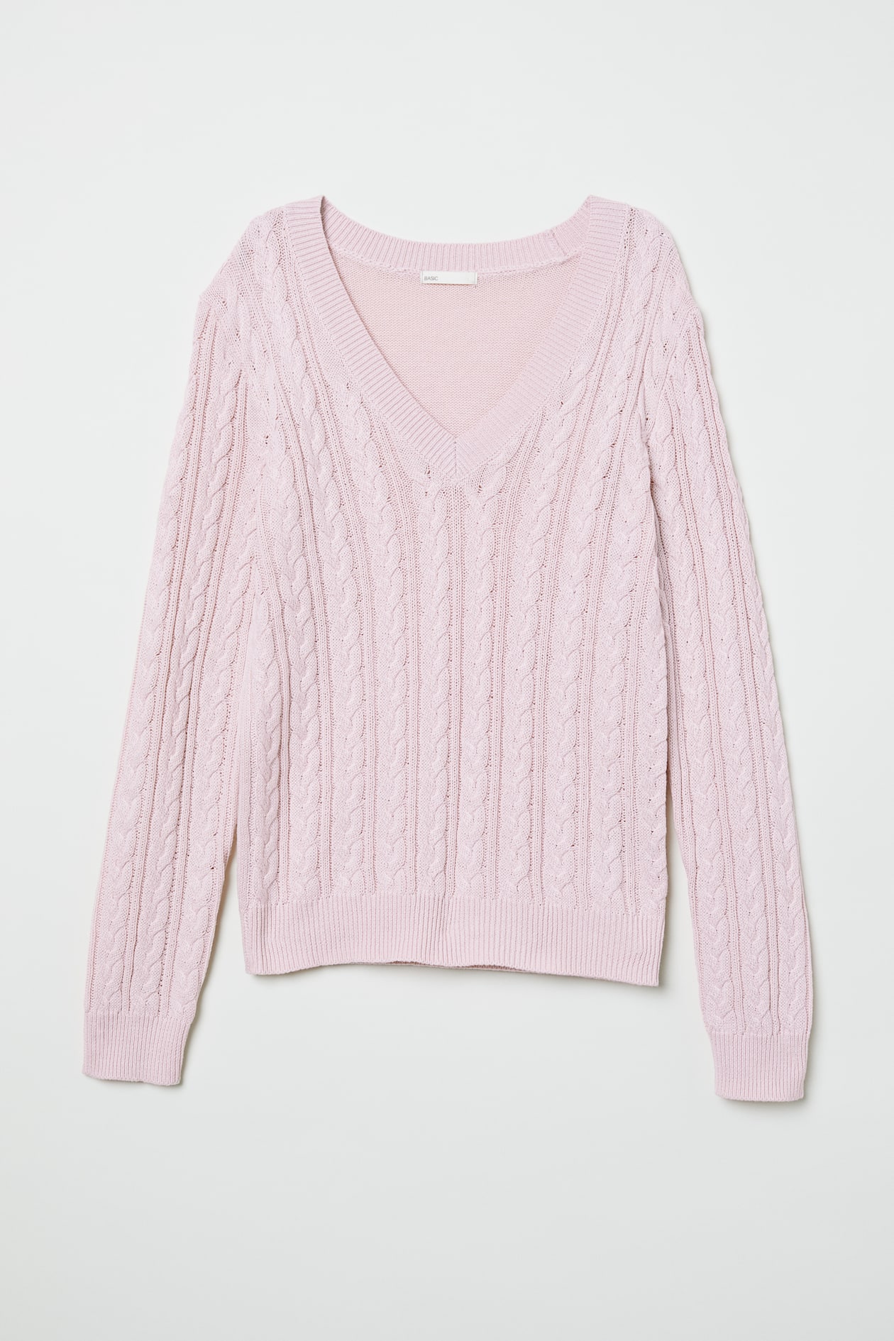 V-neck jumper Light pink Ladies H&M