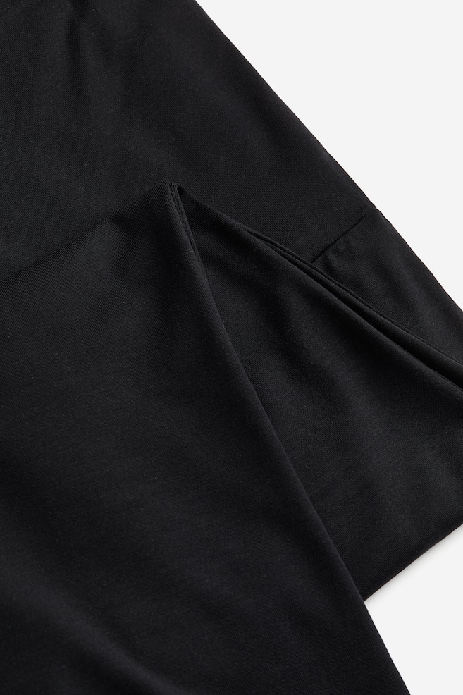 Pantalon évasé en jersey - Noir/Beige clair - 4