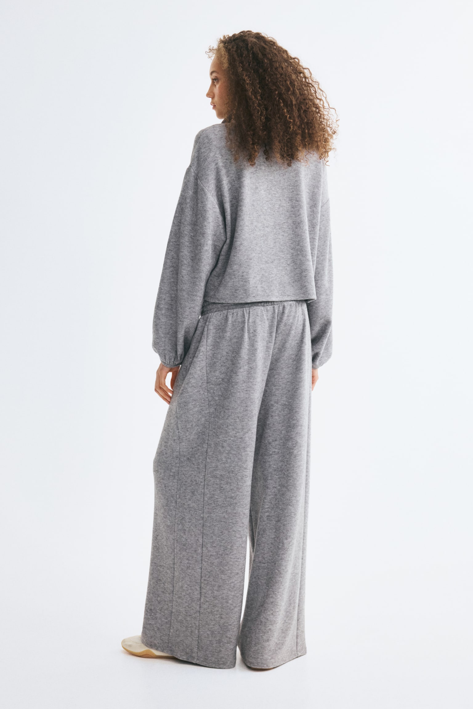 Женские комплекты H&M 2-Piece Jersey Set, цвет: Светлый серый меланжевый — фото 5