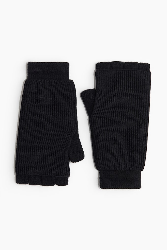 Fingerless Gloves - Black - 1