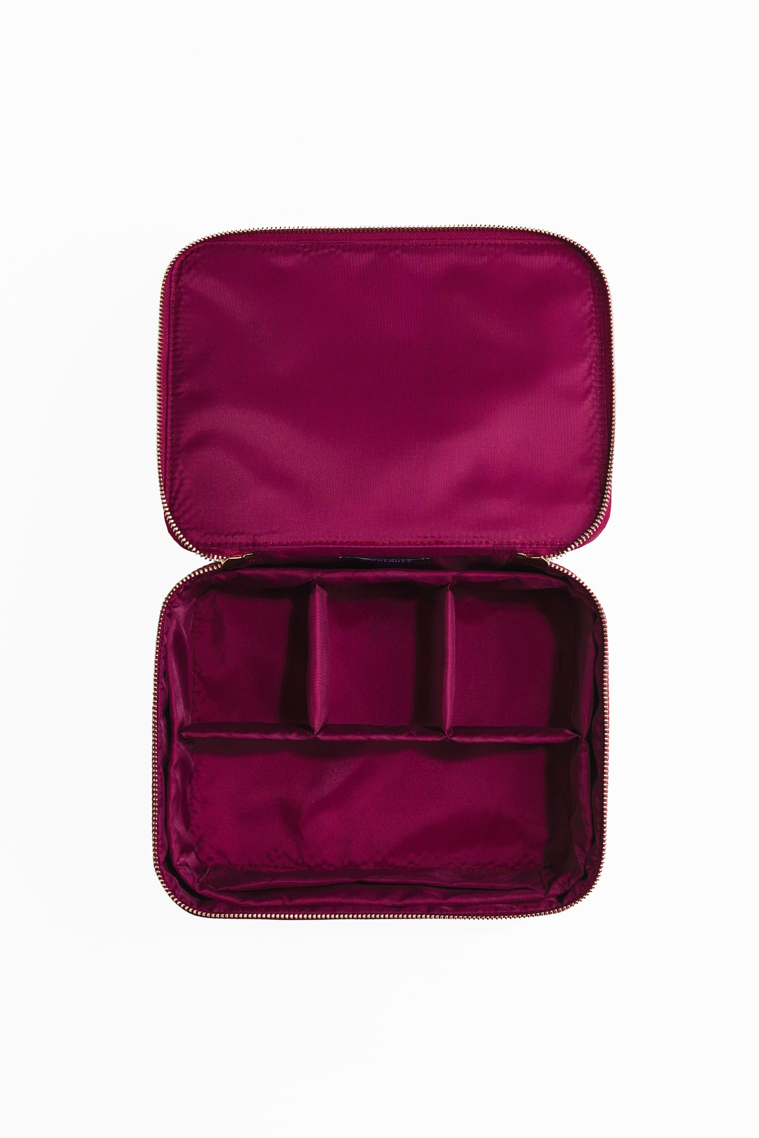 Женская сумка H&M Boxy Makeup, цвет: Тёмный розовый — фото 4