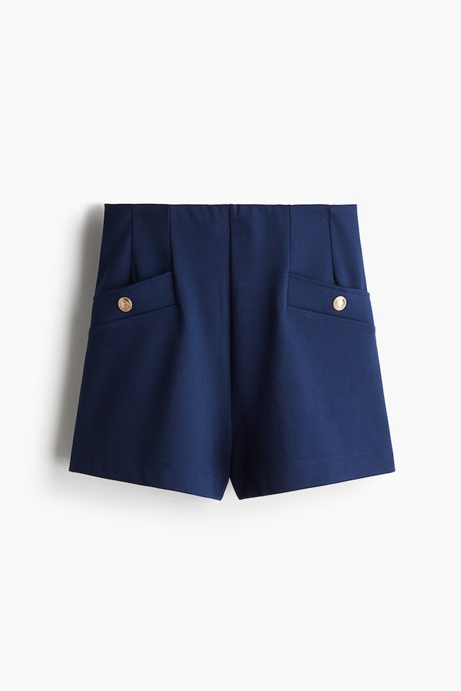 Shorts aus Interlock-Jersey - Marineblau/Beige/Schwarz/Dunkelbraun - 1