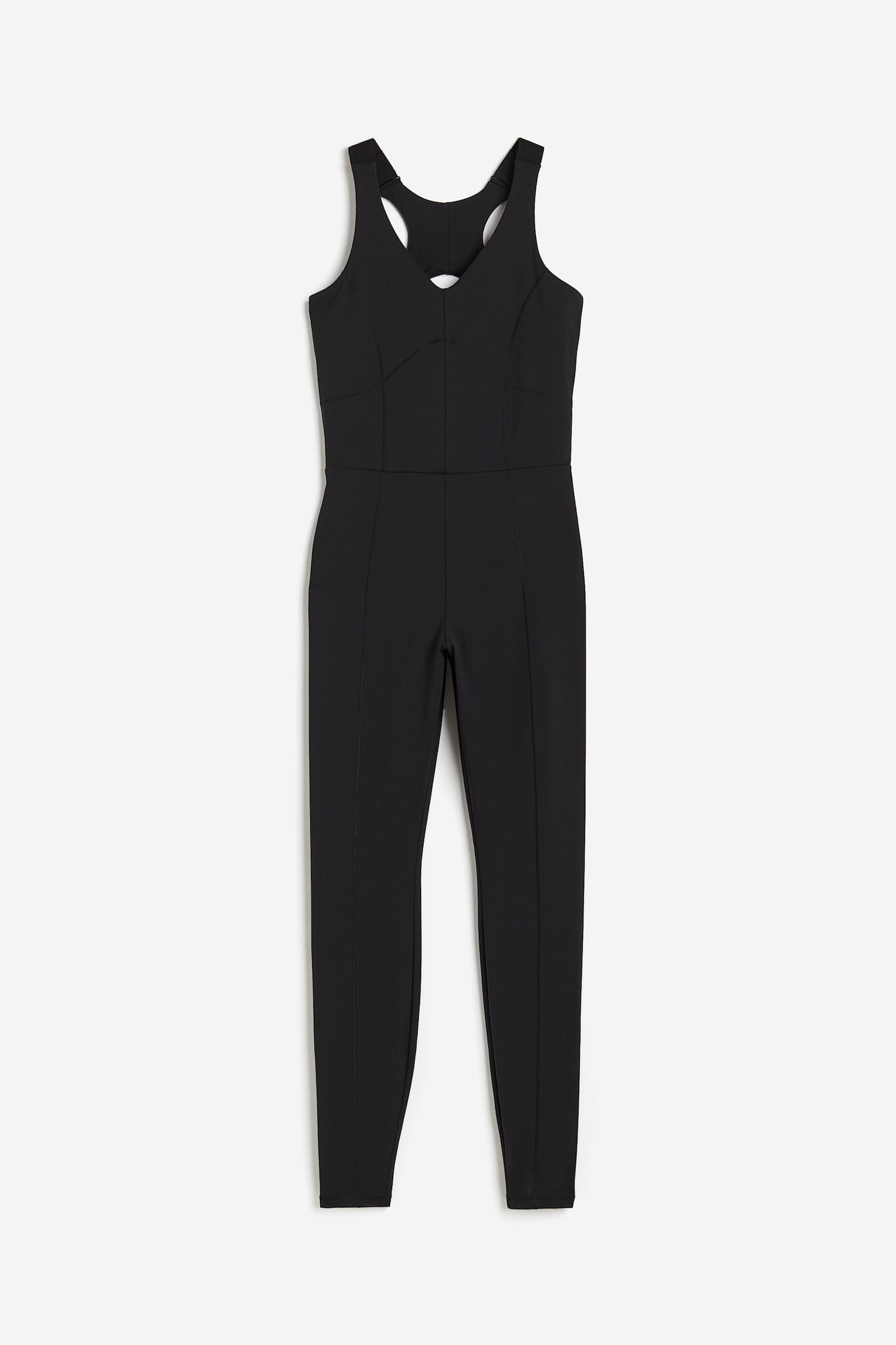 Open Back Activewear Unitard In ShapeMove™ - Black - 2