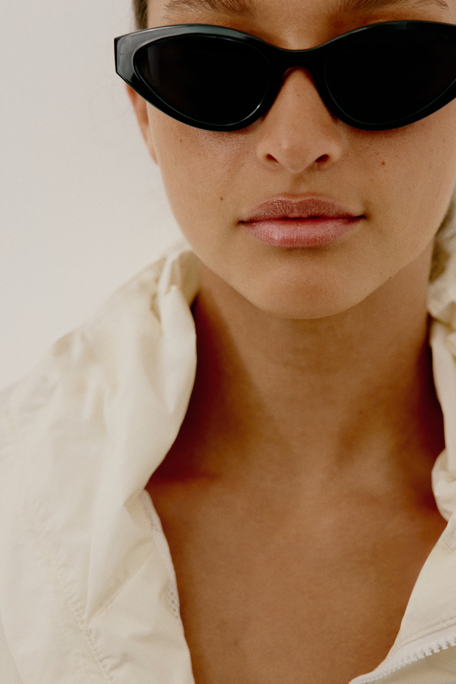 Cat-Eye Sunglasses - Black/Brown/tortoiseshell pattern - 1