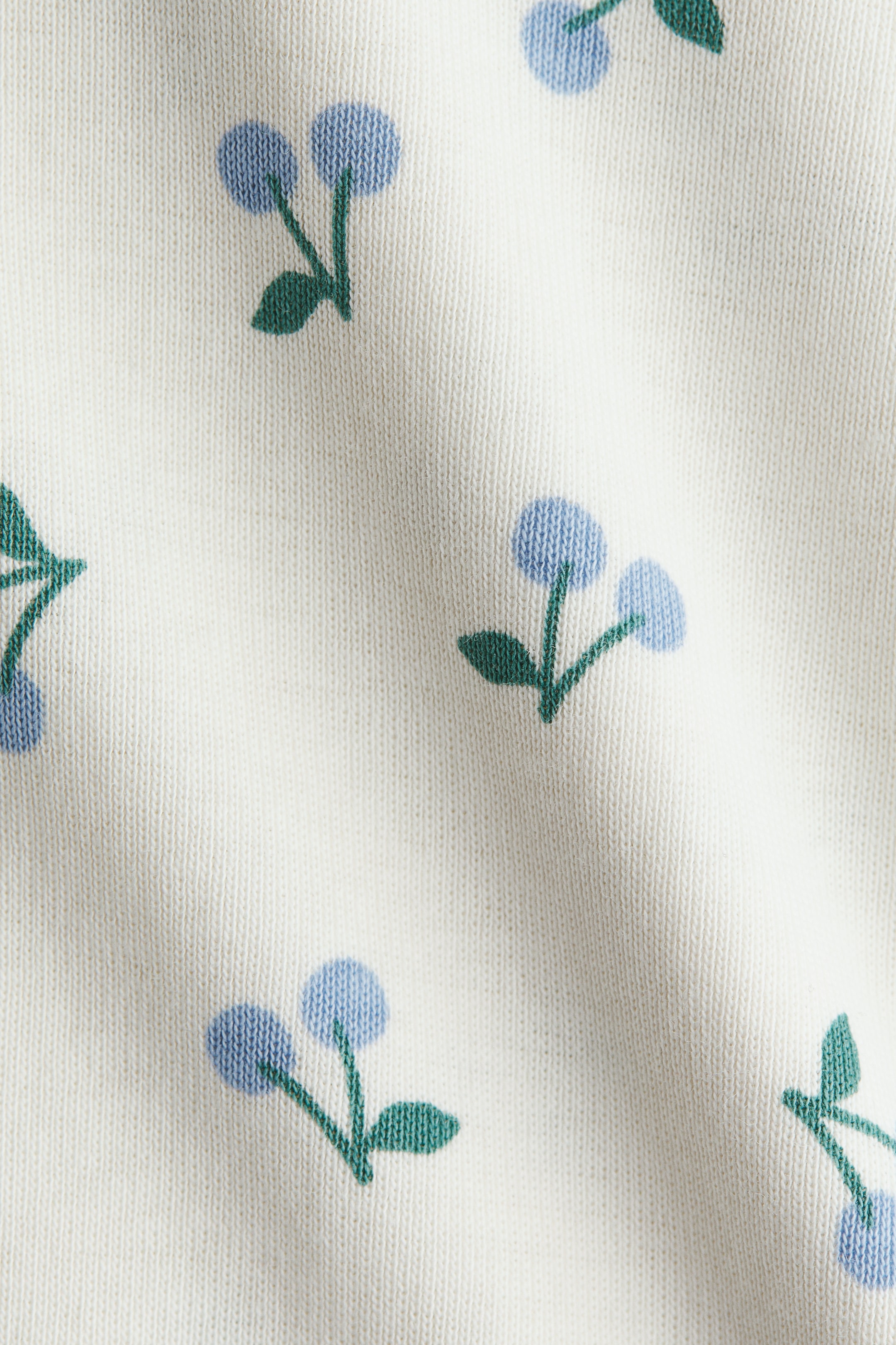 View larger image: Printed Cotton Bodysuit - Cream/cherries - Kids | H&M US 2