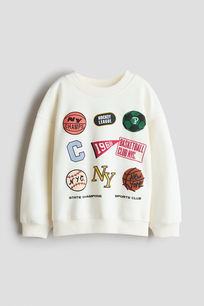 Sweat imprimé - Crème/Sports Club/Rouge/94/Crème/NASA - 1