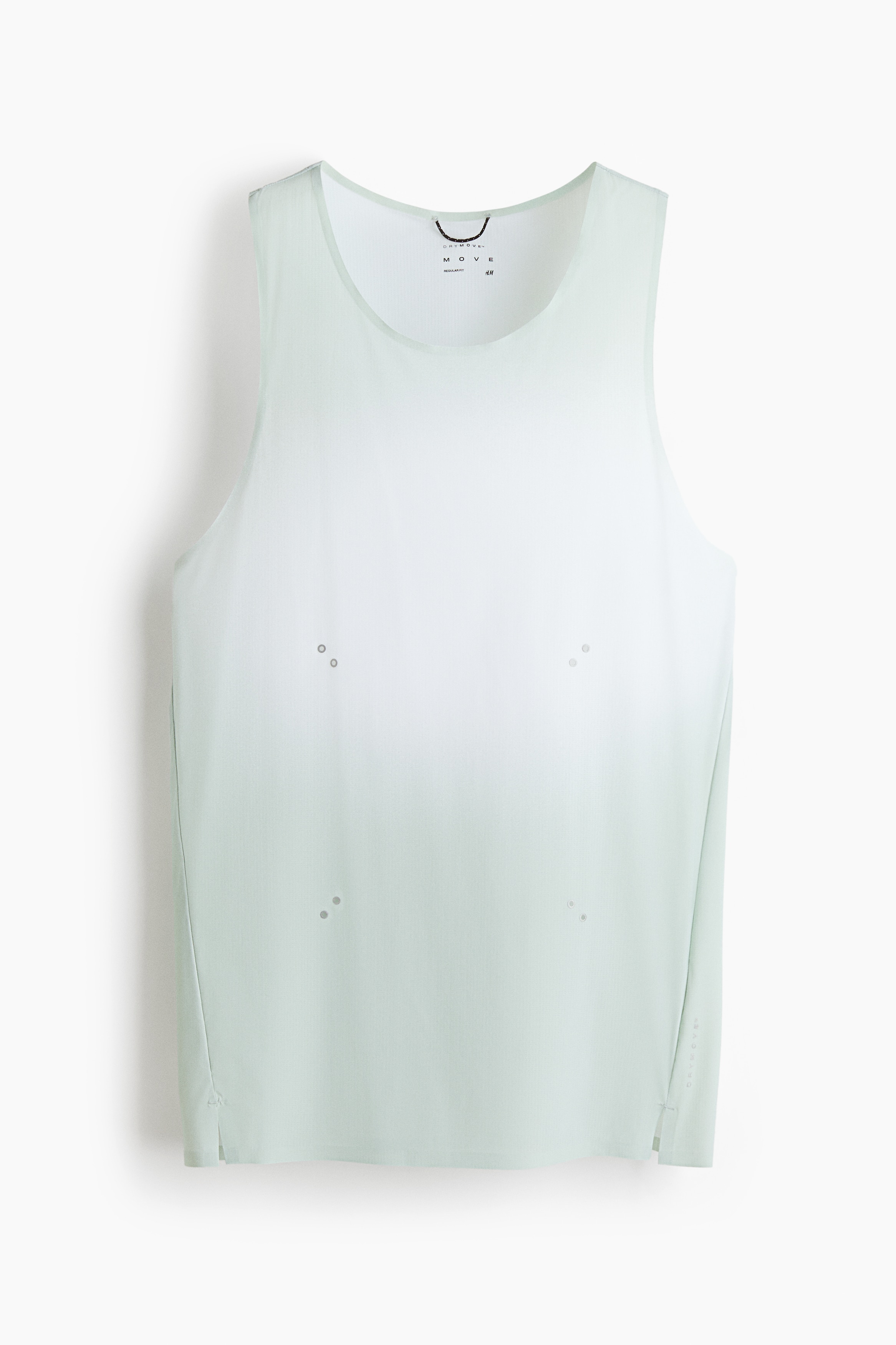 Regular Fit Sports vest top with DryMove™ - Light mint/White/Dark grey