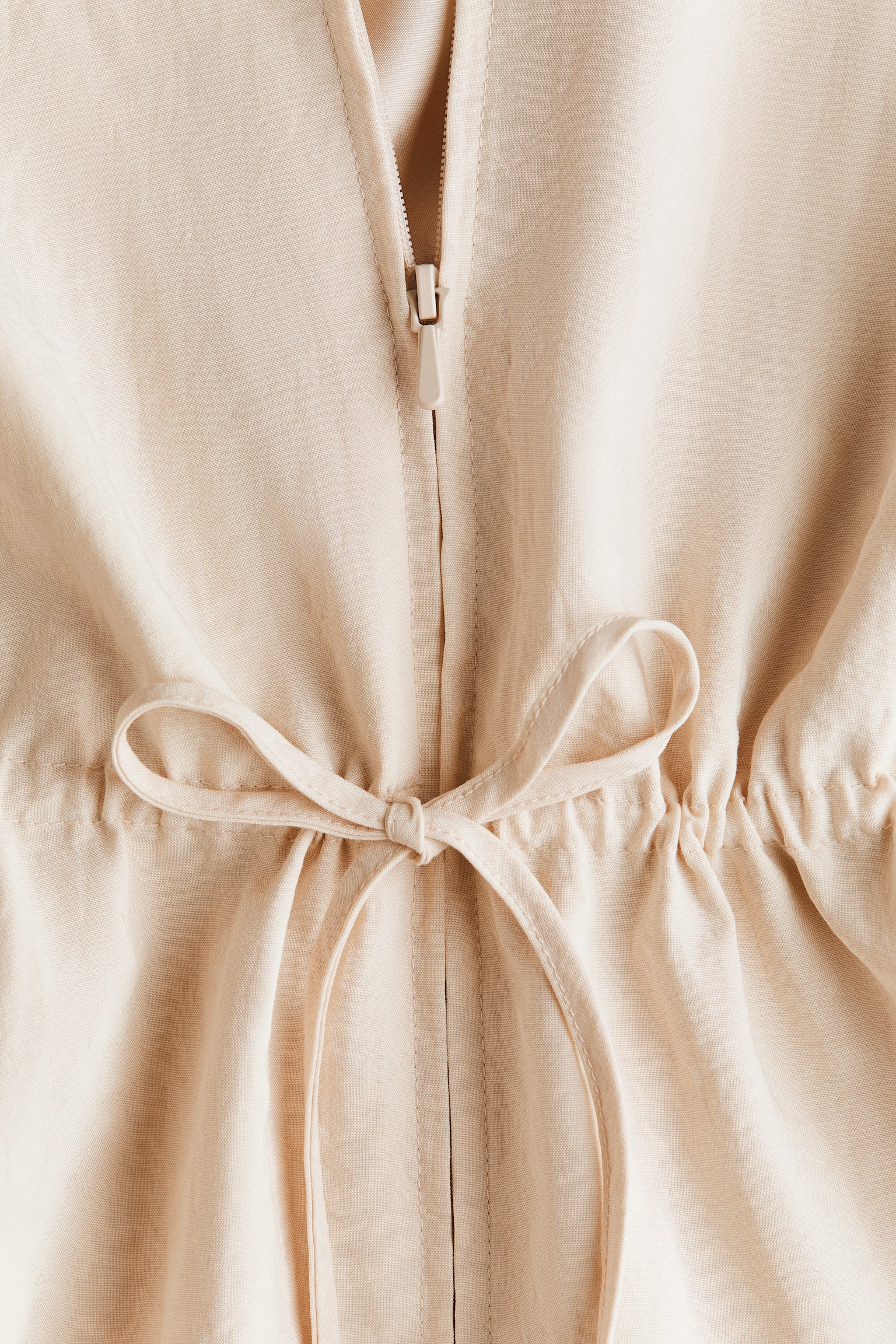 Zip-through peplum shirt - Light beige - 7