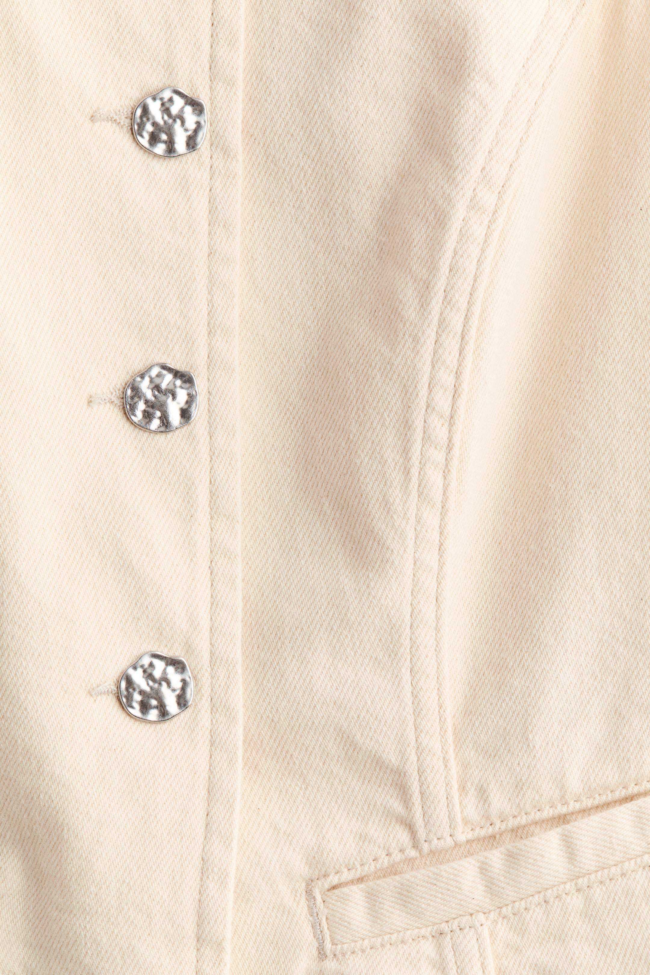 Женские жилеты H&M Twill Vest with Hammered Buttons — фото 6