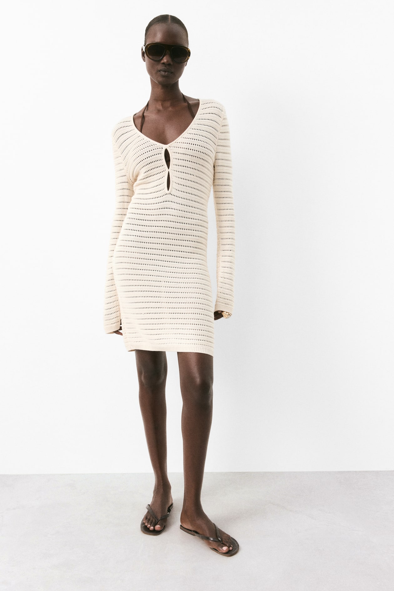 Pointelle-Knit Dress - image 3