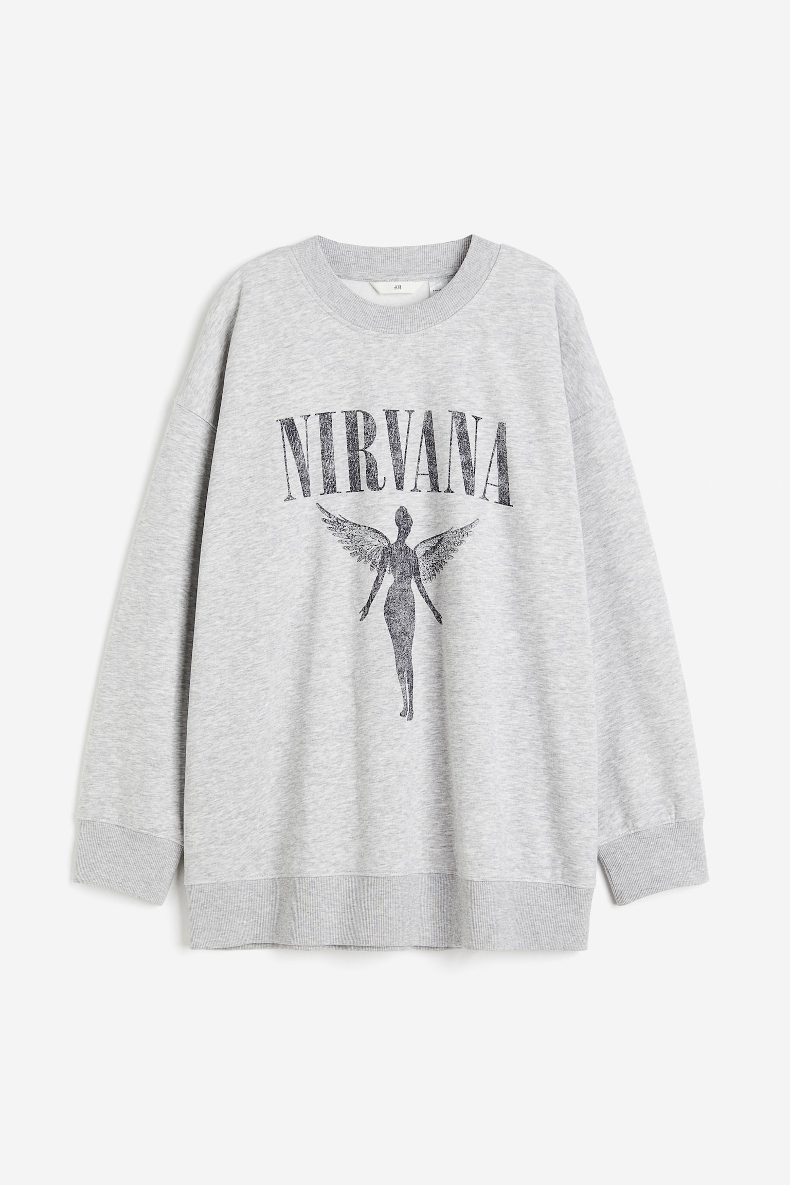 Oversized sweatshirt - Light grey marl/Nirvana/Cream/Nirvana - 1