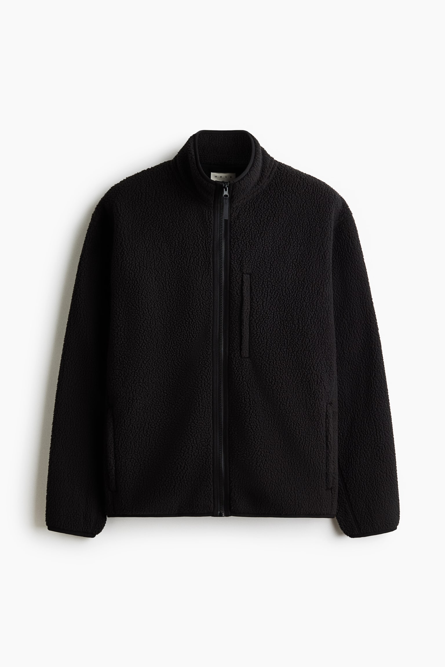 H&M Move Мужские куртки H&M Regular Fit Teddy, цвет: Чёрный — фото 1
