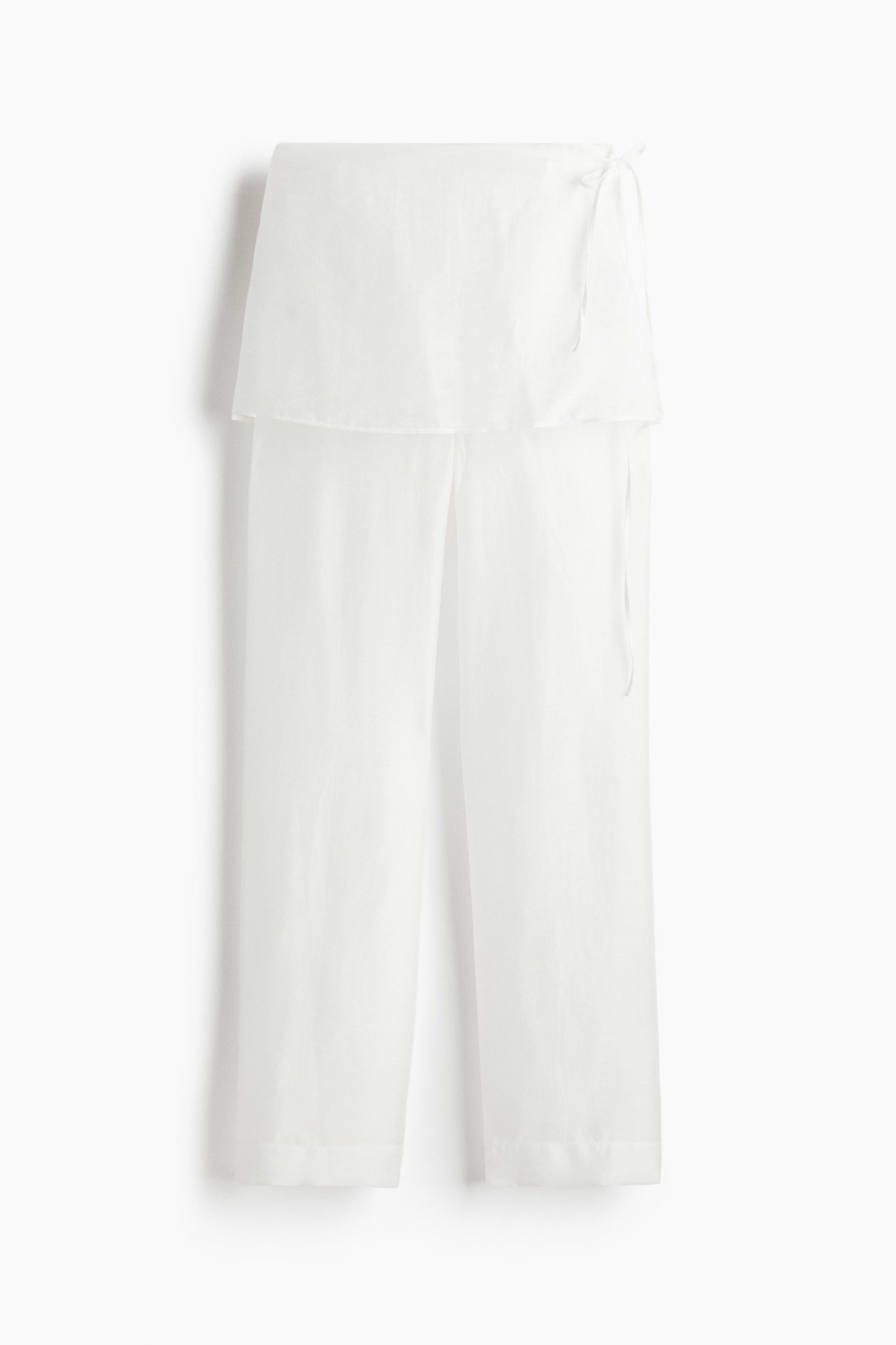 Wrap-skirt trousers - White