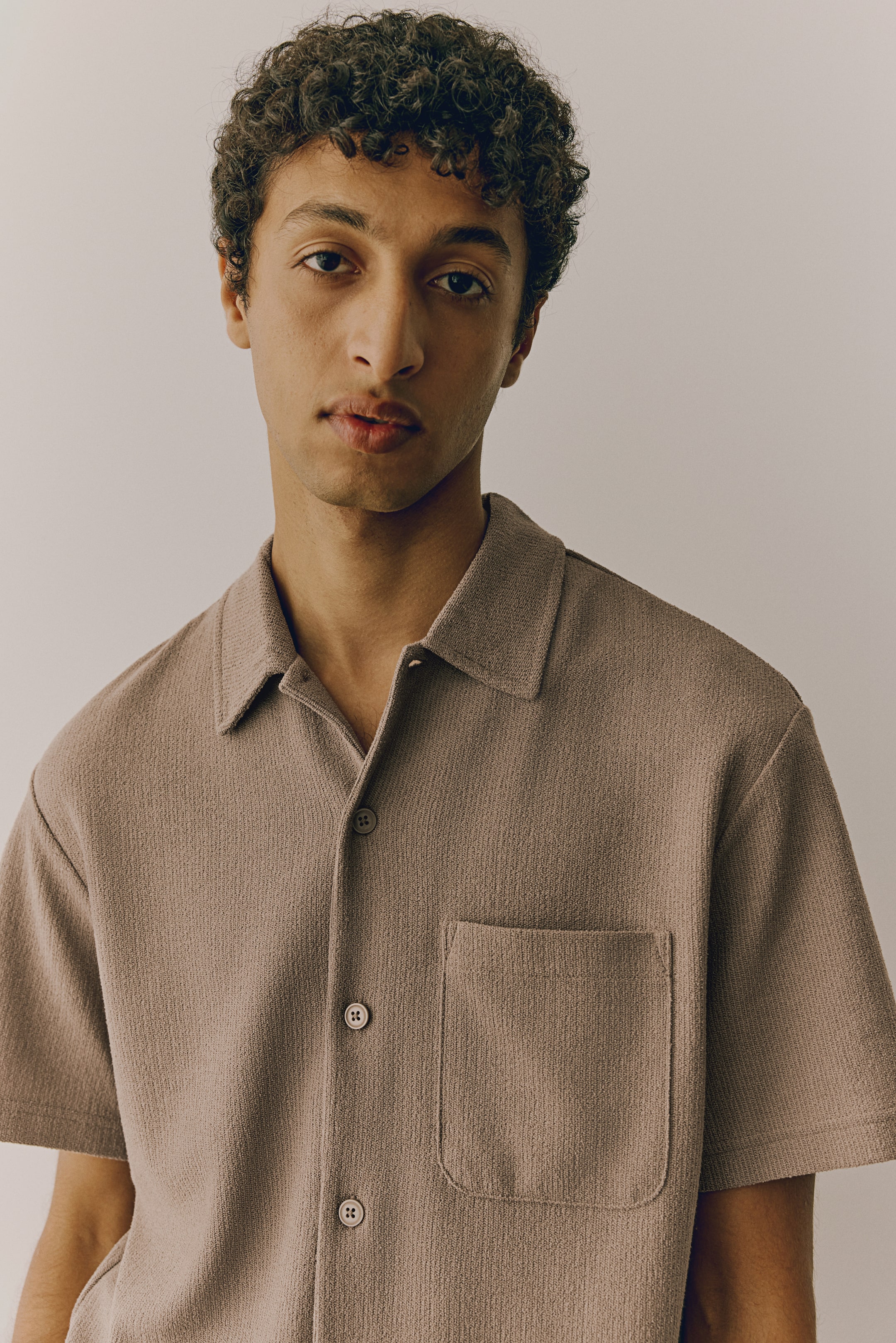 Regular Fit Textured Jersey Shirt