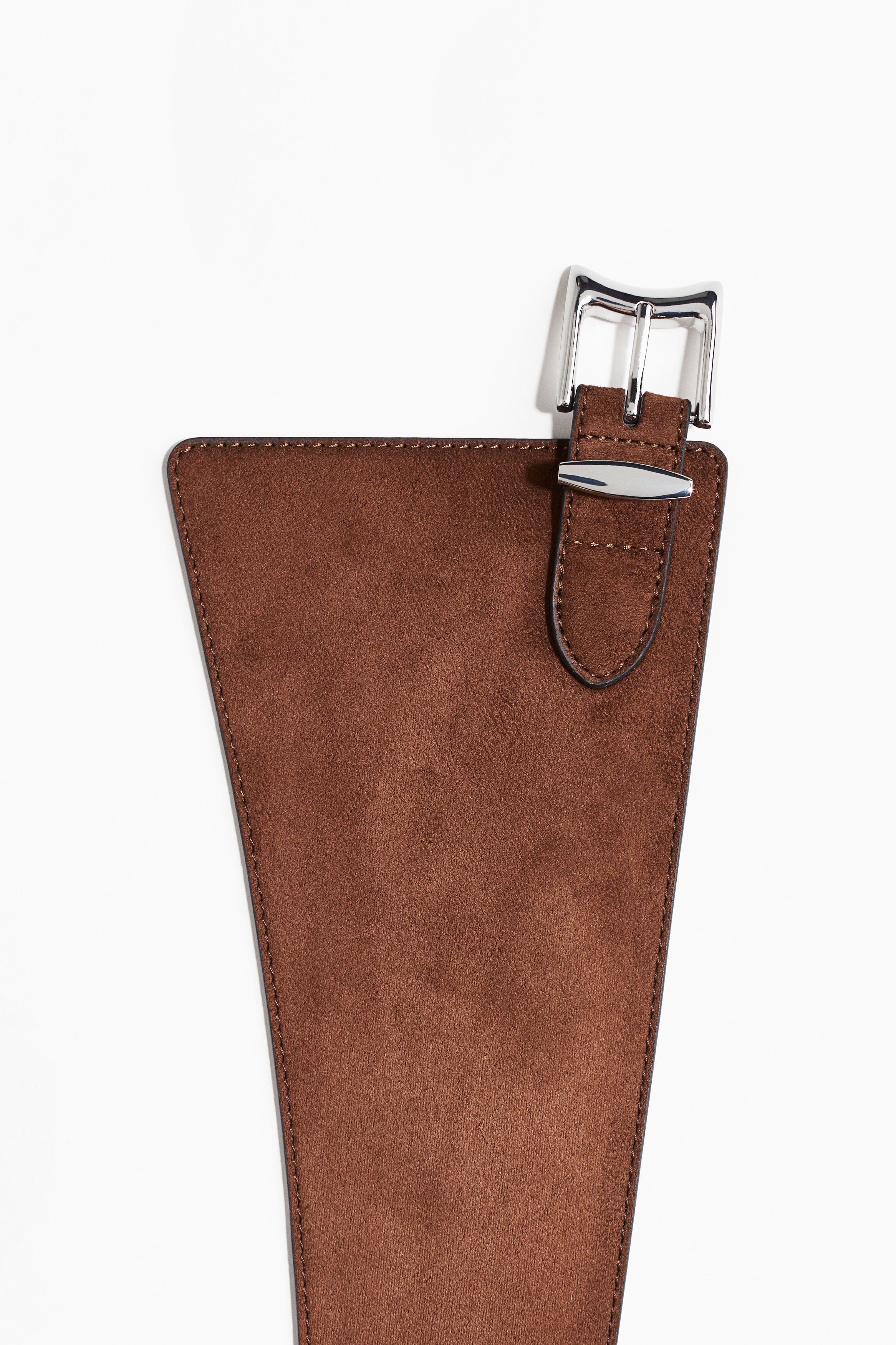 H&M Genuine Leather Wide Waist Belt - M Leather Belt - Black - Ladies | H&M US main image 3