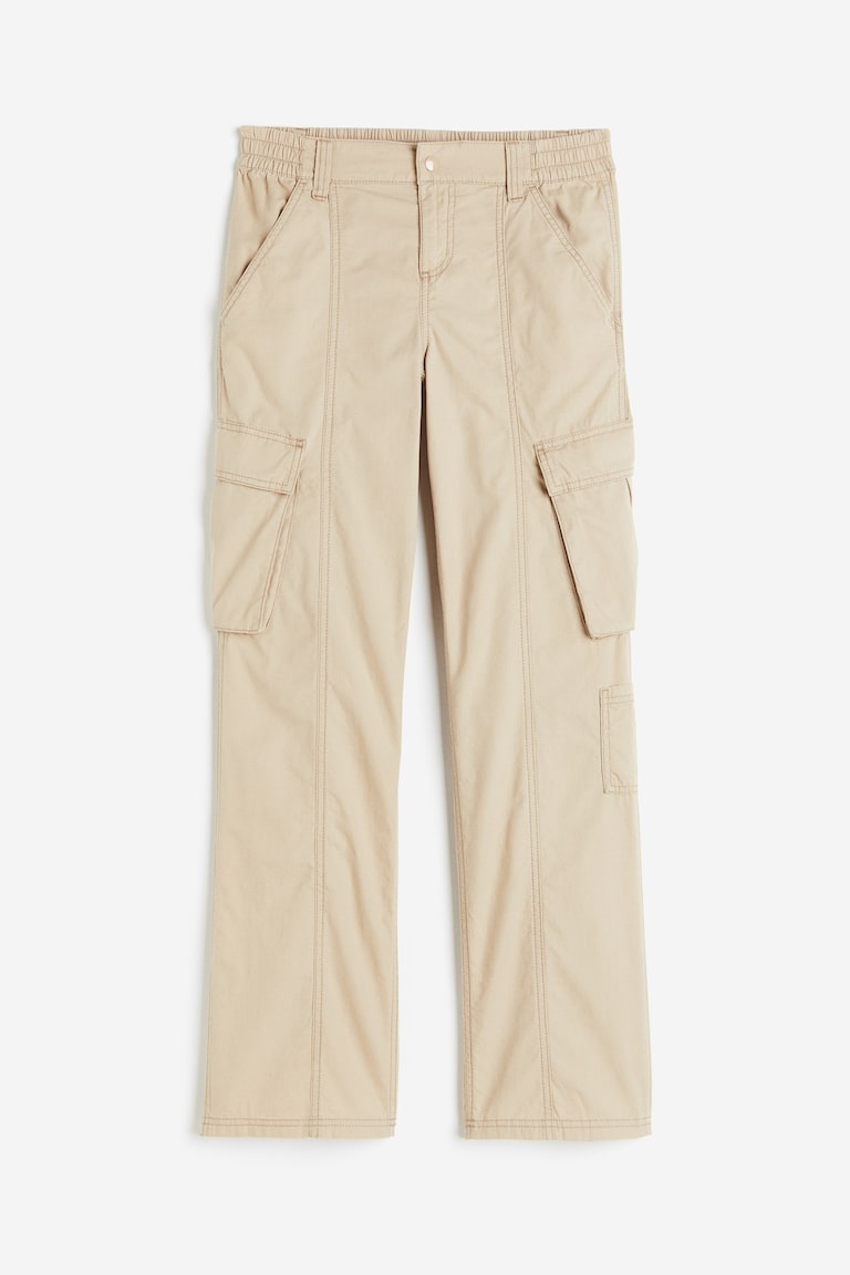 Canvas cargo trousers - Light beige - Ladies | H&M IN