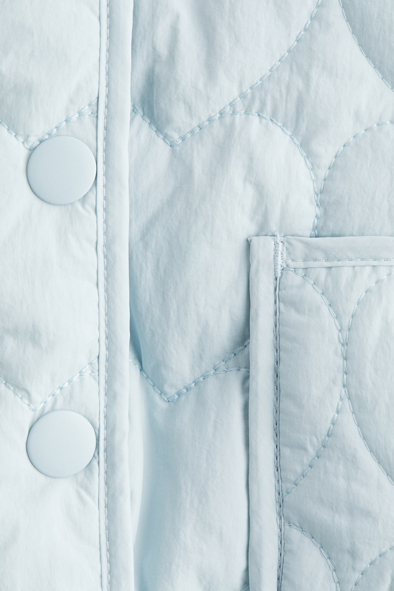キルティングジャケット - ライトブルー/ブラック - 3