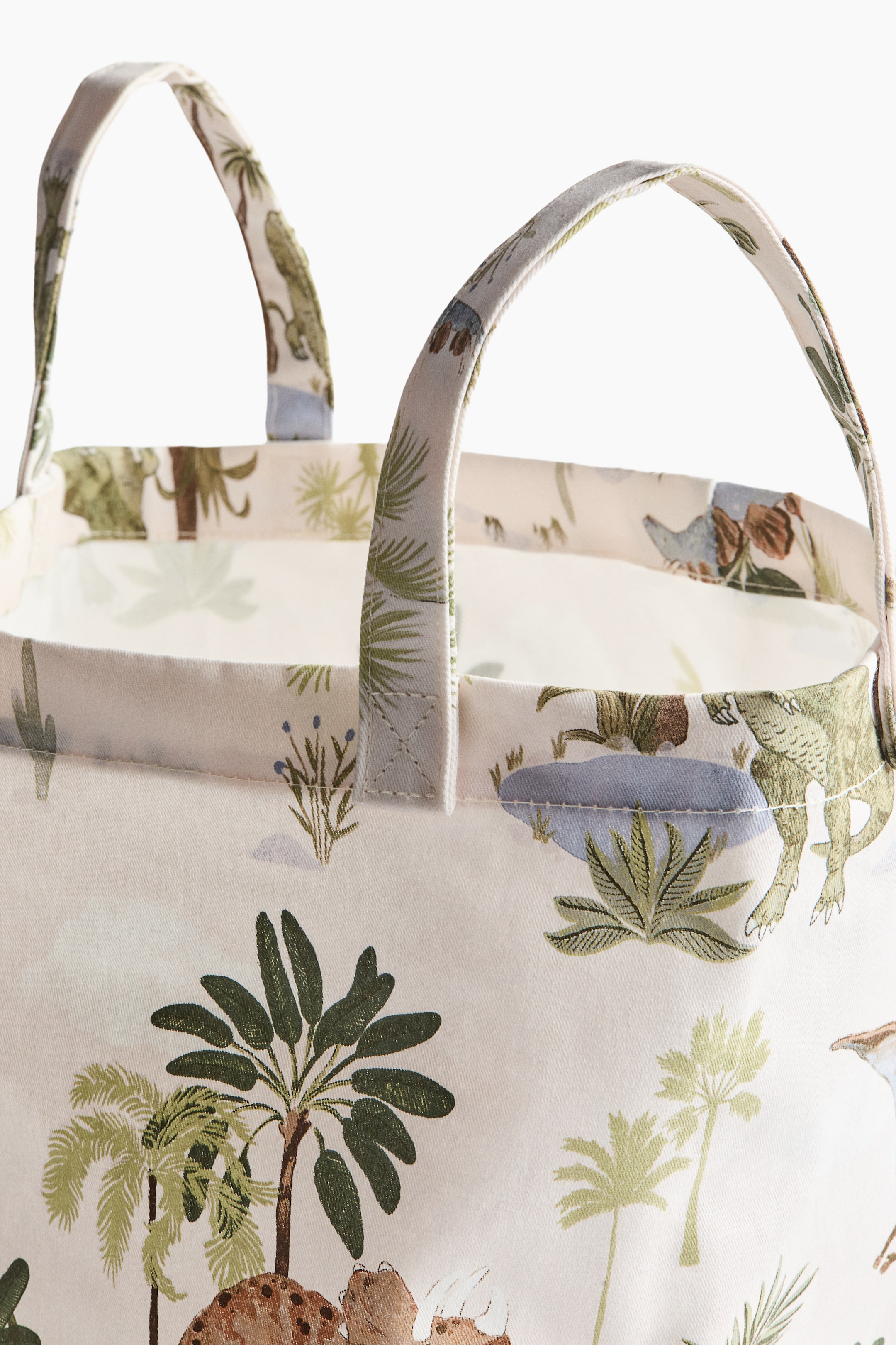 הצגת תמונה גדולה יותר: סל אחסון עם הדפס - לבן/דינוזאורים - Home All | H&M IL 3