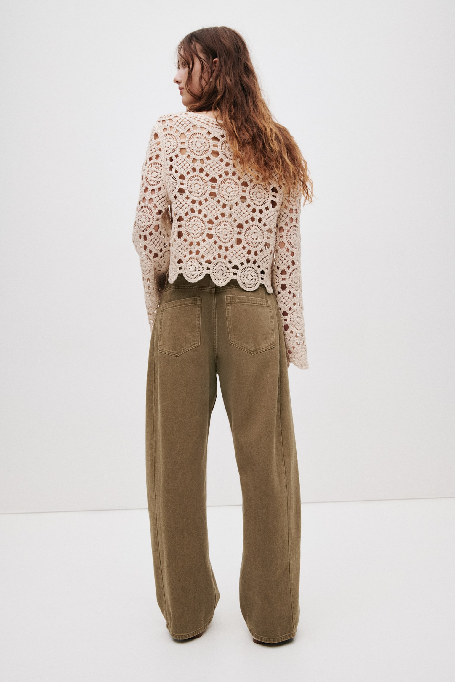 Barrel Regular Waist Jeans - Vert kaki/Bleu denim foncé/Bleu denim - 7