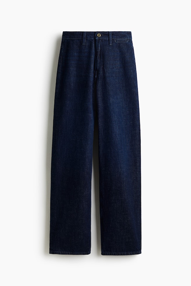 Straight High Jeans - Dark denim blue/Denim blue/Denim grey/Denim blue/White - 1