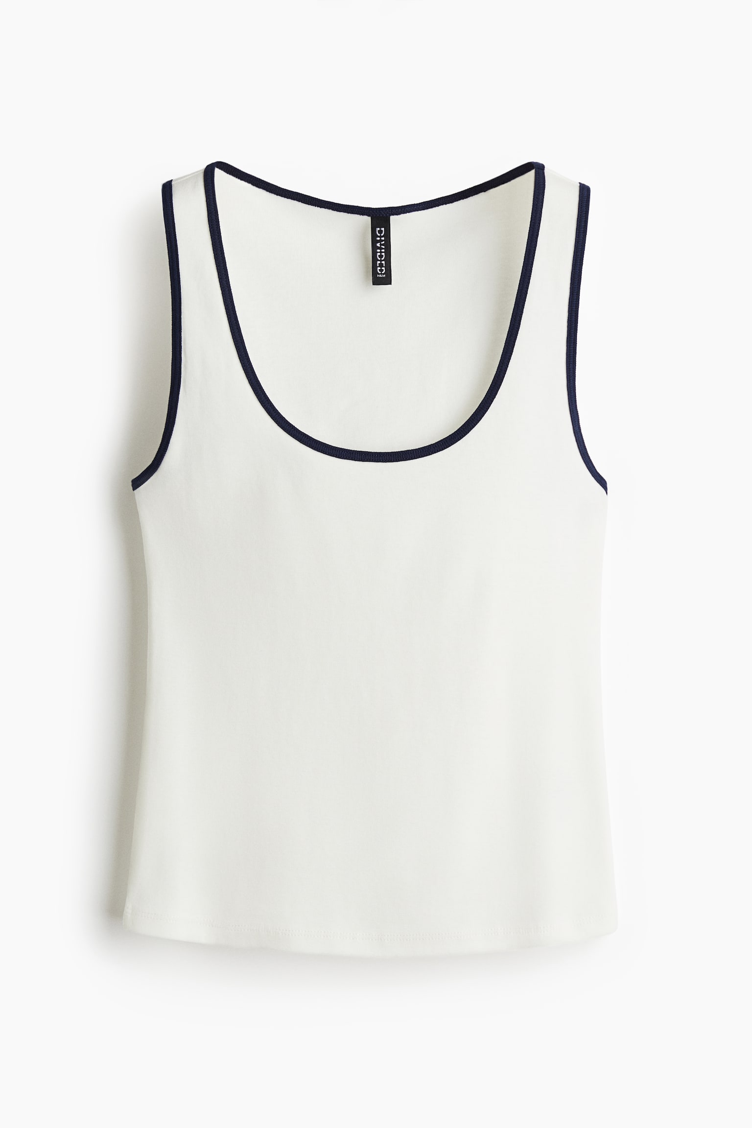 Женский топ H&M Cotton Tank Top, цвет: Белый — фото 1