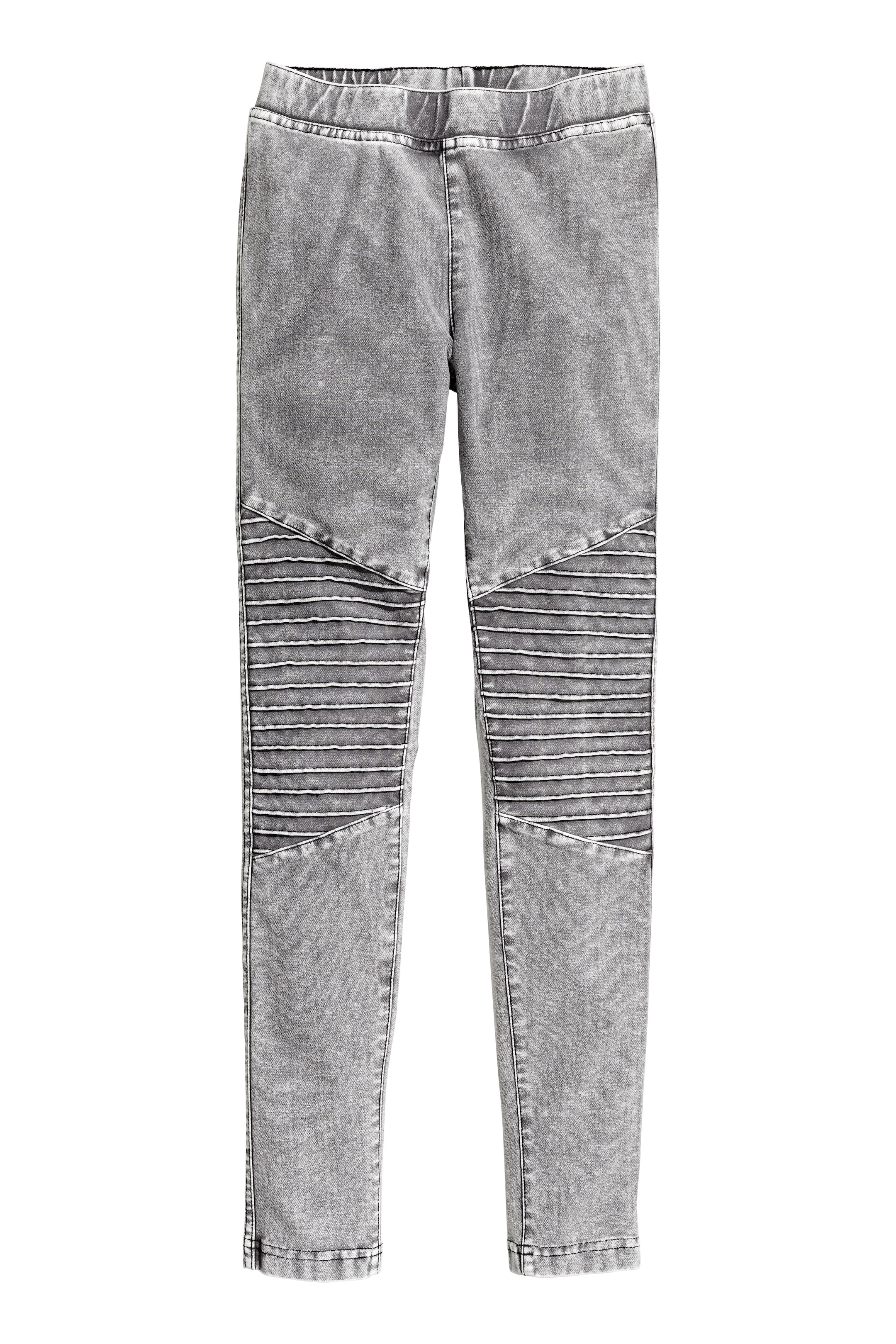 View larger image: Biker leggings - Grey washed out - Kids | H&M GB 1